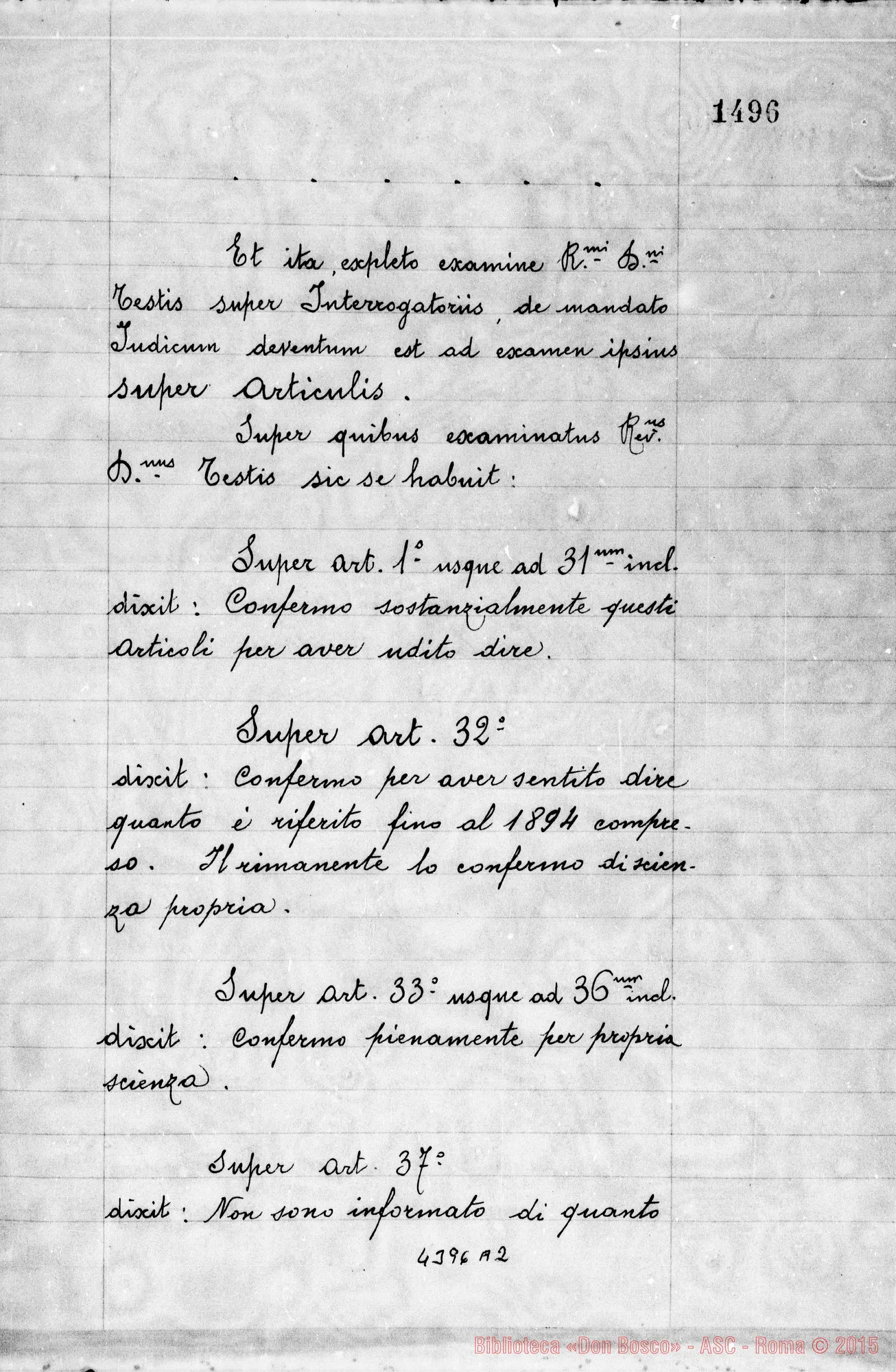 Fotogramma A 2 — Gennaro Andrea, sac. SDB