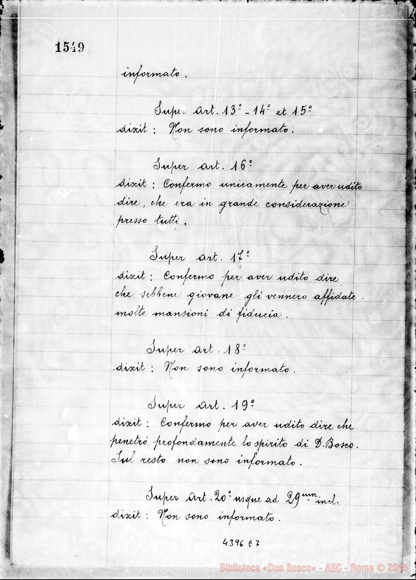 Fotogramma E 7 — Garelli Guido, sac. can. Onorario della Metropolitana di Torino