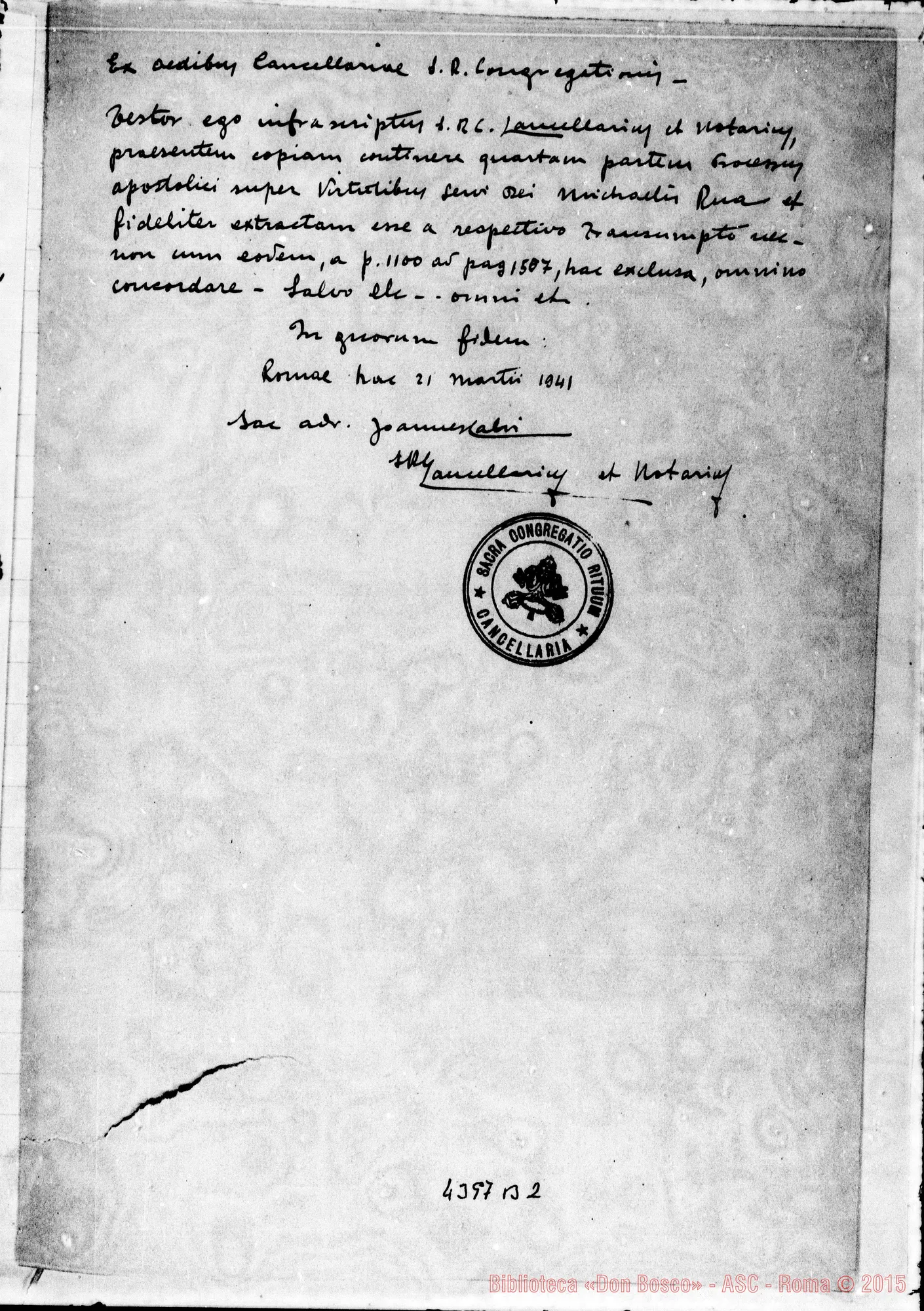 Fotogramma B 2 — Garelli Guido, sac. can. Onorario della Metropolitana di Torino