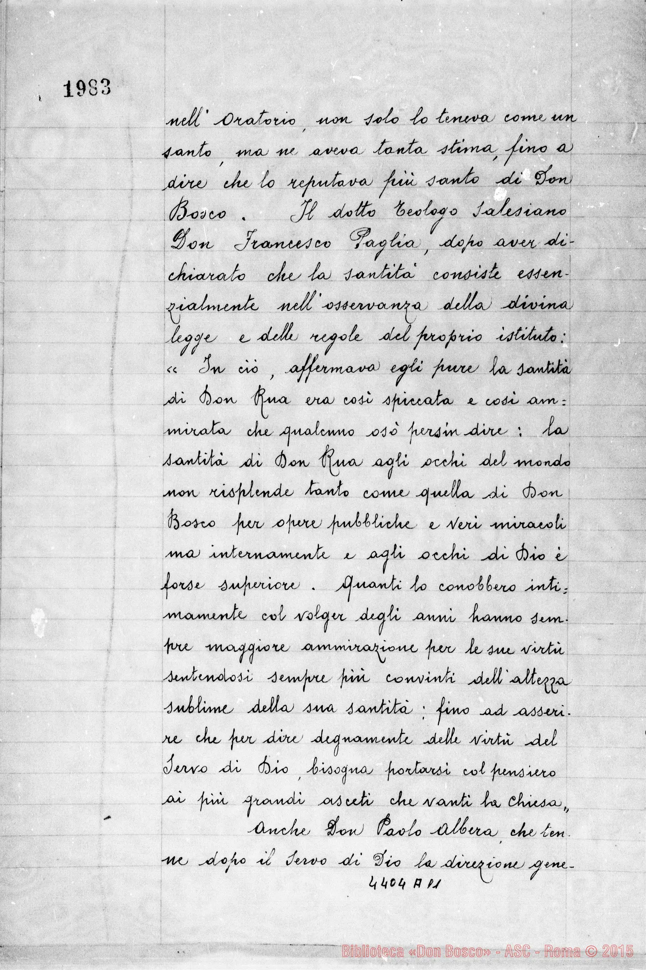 Fotogramma A 11 — Amadei Angelo, sac. SDB (suspensum fuerat per aliquot dies)
