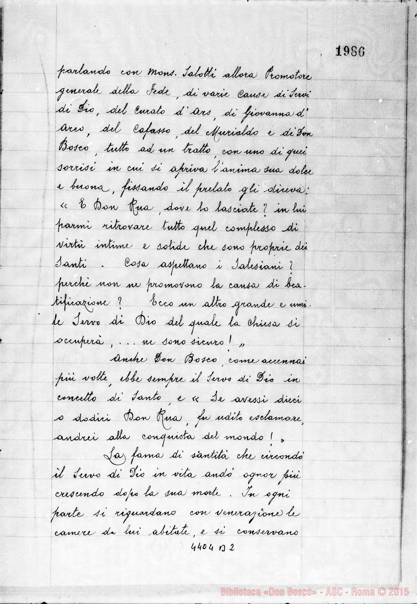 Fotogramma B 2 — Amadei Angelo, sac. SDB (suspensum fuerat per aliquot dies)