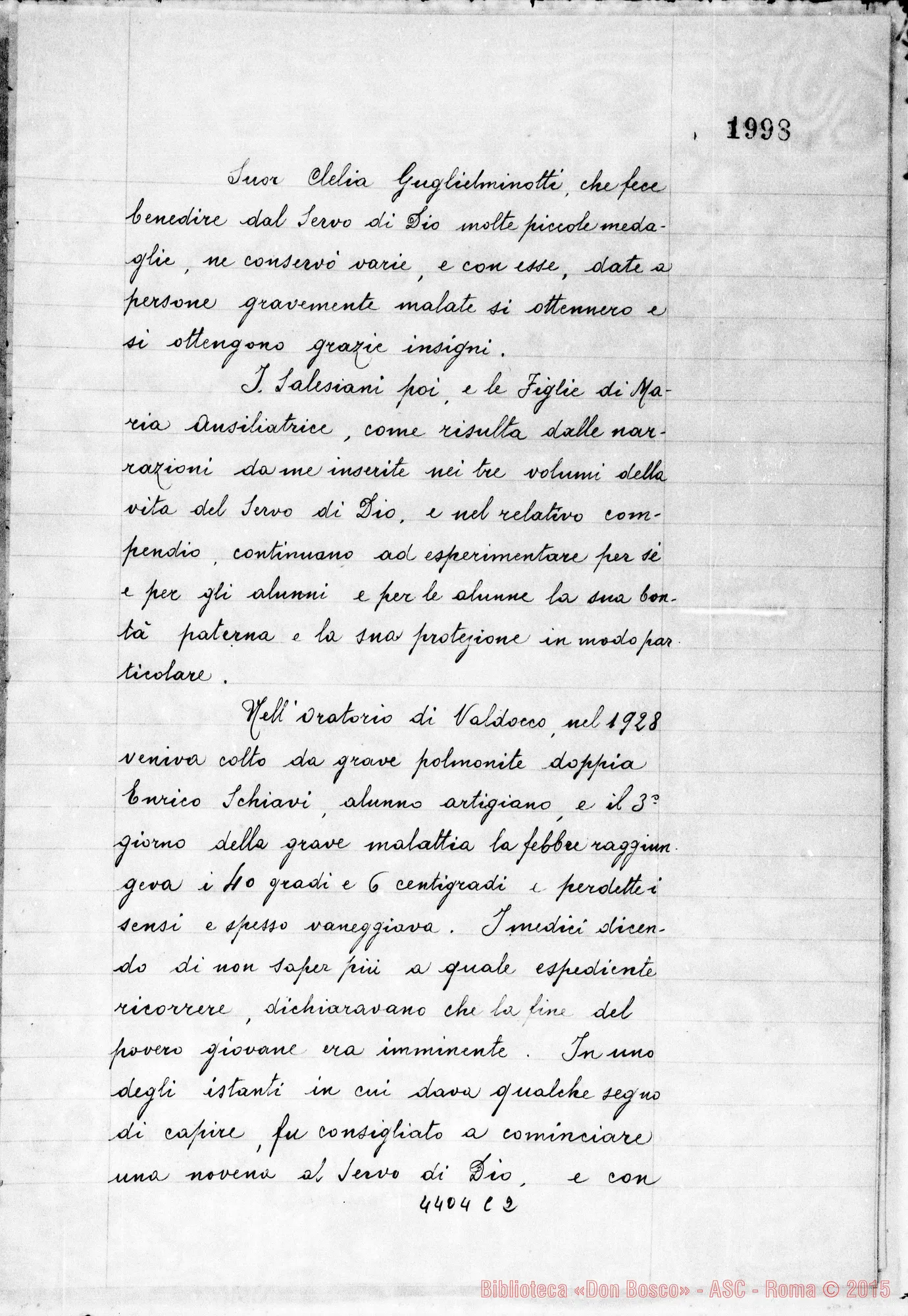 Fotogramma C 2 — Amadei Angelo, sac. SDB (suspensum fuerat per aliquot dies)