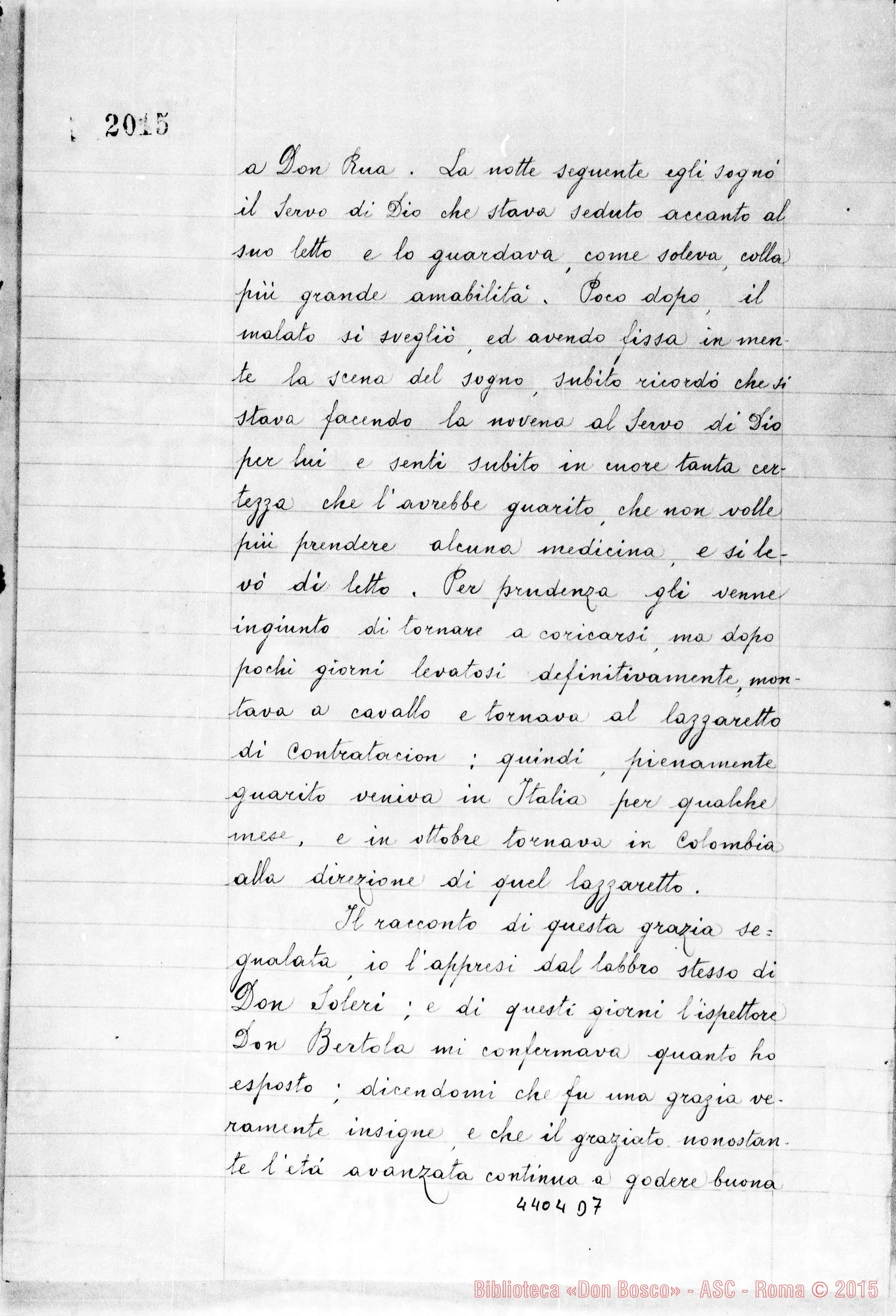 Fotogramma D 7 — Amadei Angelo, sac. SDB (suspensum fuerat per aliquot dies)