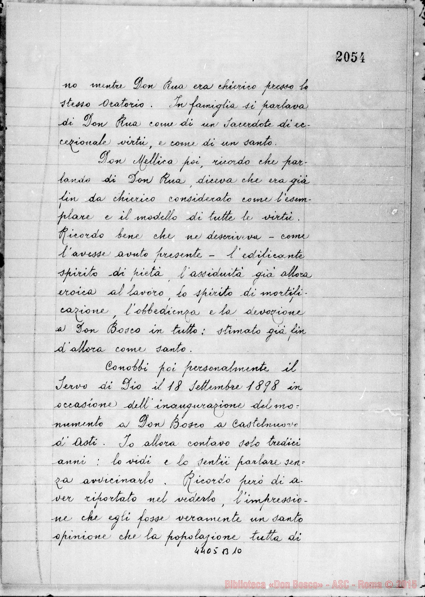Fotogramma B 10 — Matta Giuseppe, sac. cappellano dell’Ist. delle Protette di S. Giuseppe
