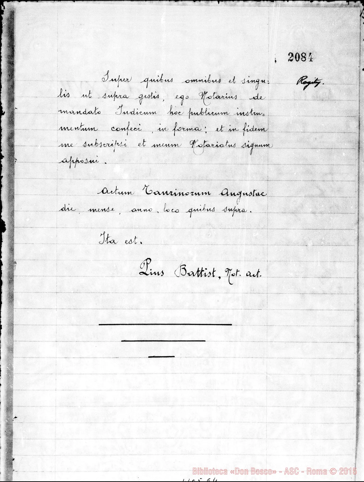 Fotogramma E 4 — Matta Giuseppe, sac. cappellano dell’Ist. delle Protette di S. Giuseppe