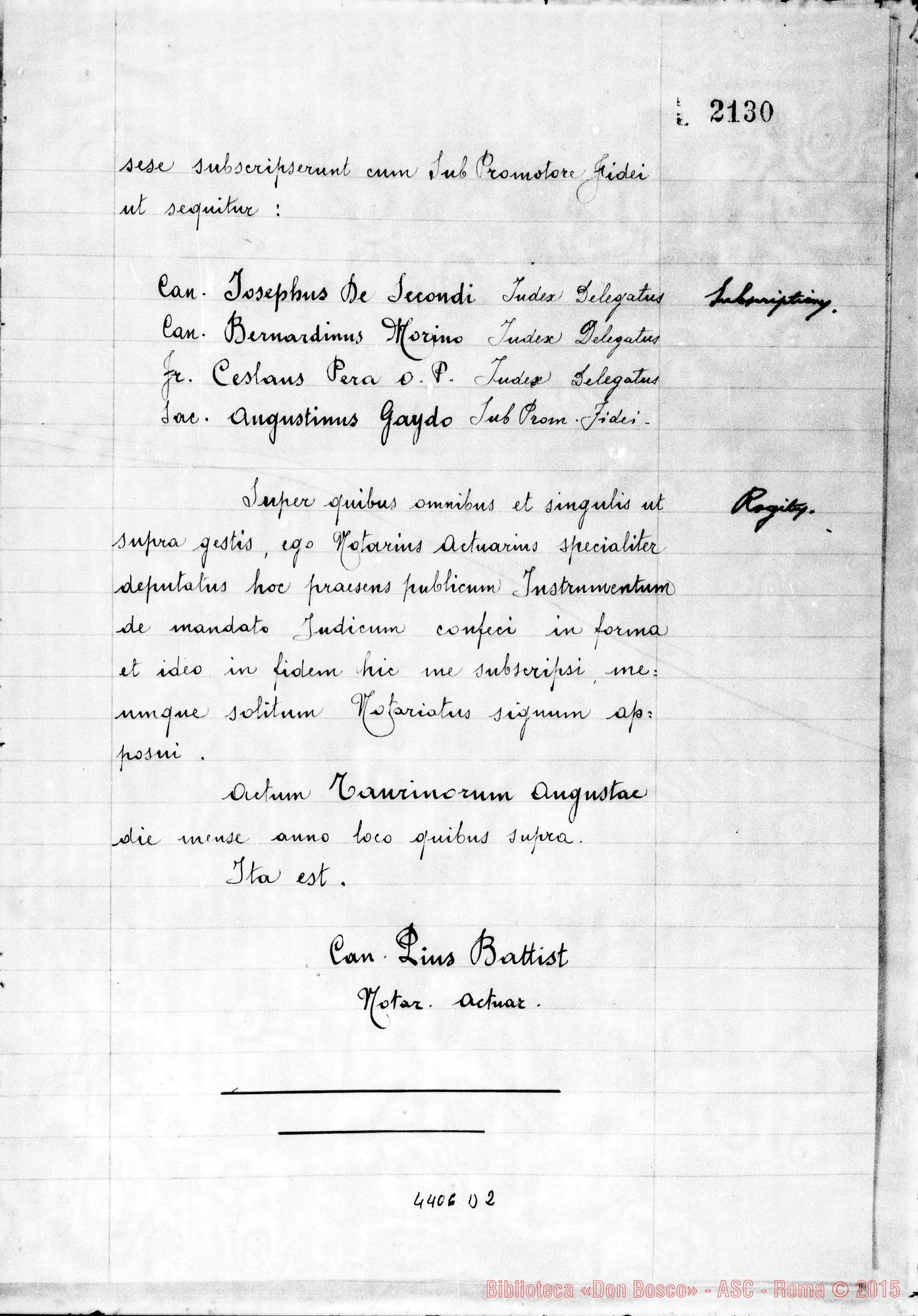 Fotogramma D 2 — Zolin Giovanni, sac. SDB
