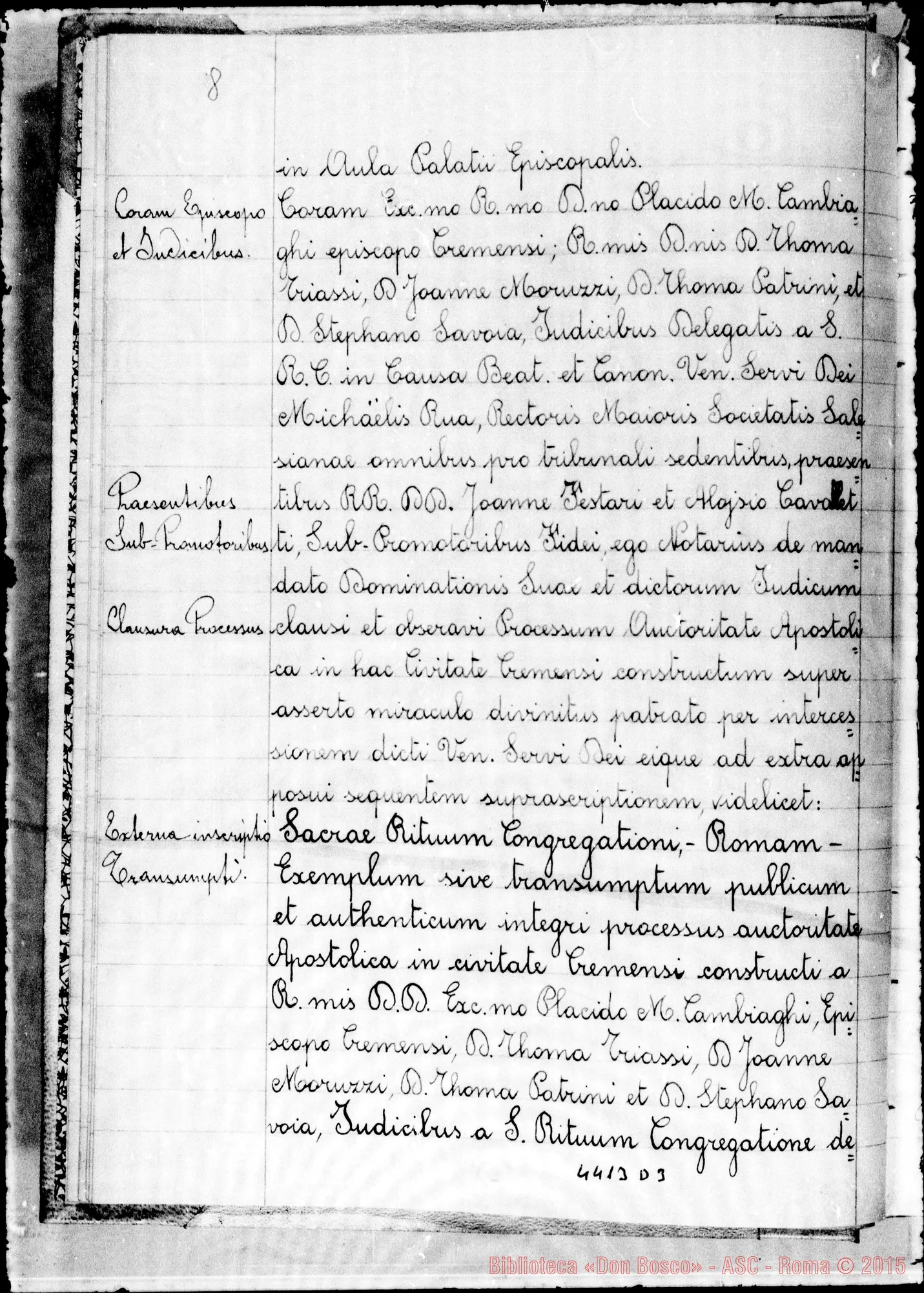 Fotogramma D 3 — In Curia Cremensi super miraculo (1956)