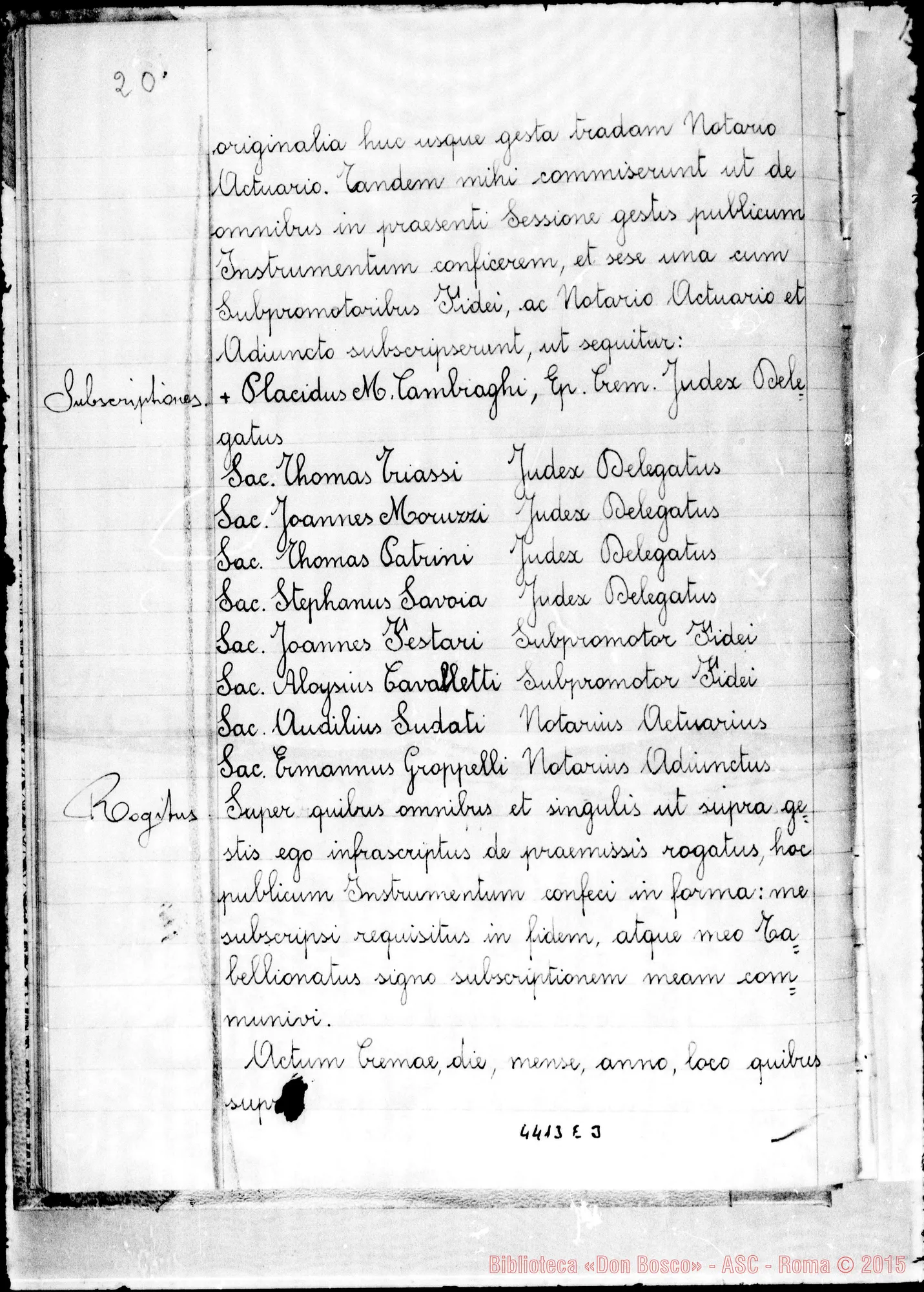 Fotogramma E 3 — In Curia Cremensi super miraculo (1956)