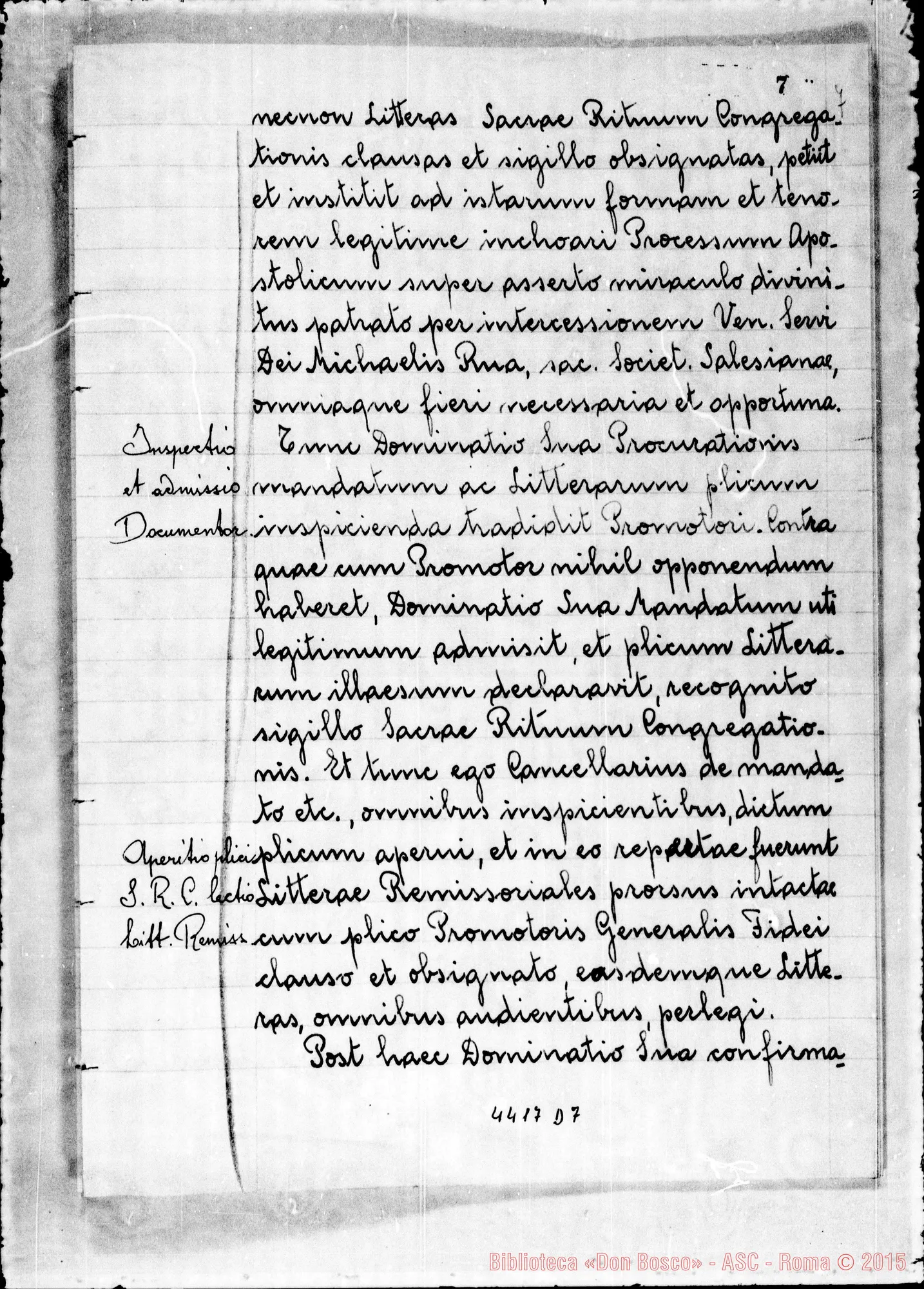 Fotogramma D 7 — In Curiis Ferrariensis E Taurinensis super miraculo (1957)