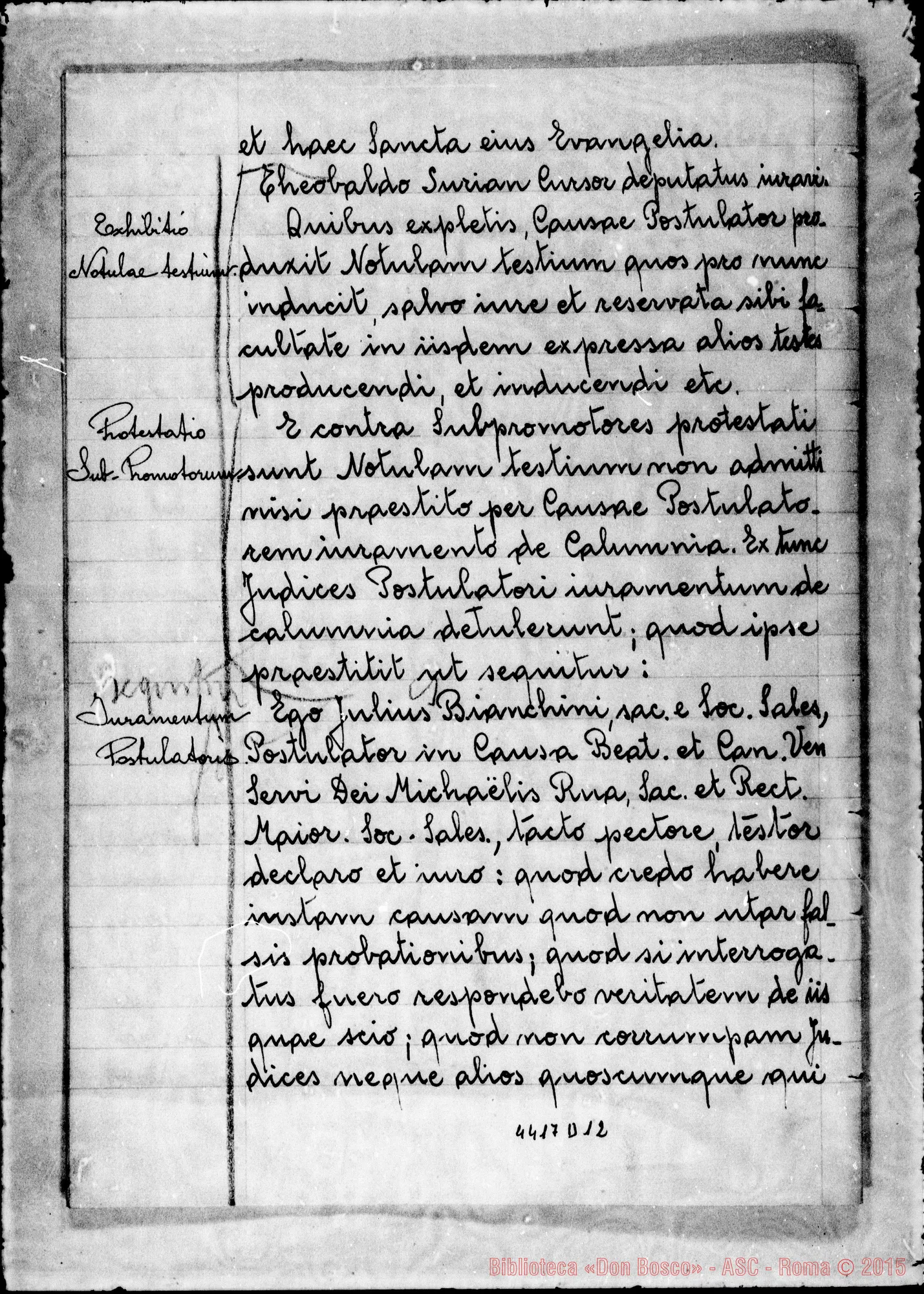 Fotogramma D 12 — In Curiis Ferrariensis E Taurinensis super miraculo (1957)