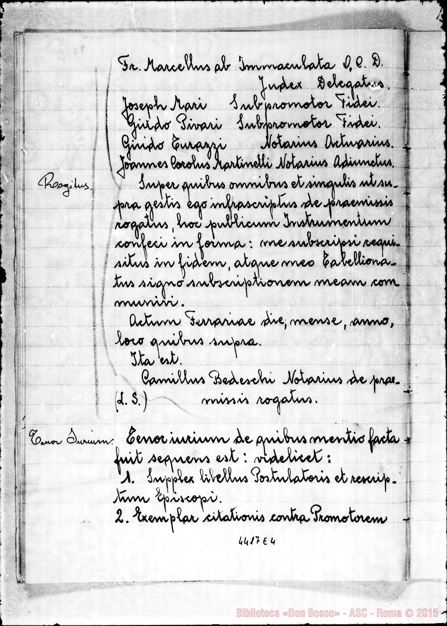 Fotogramma E 4 — In Curiis Ferrariensis E Taurinensis super miraculo (1957)