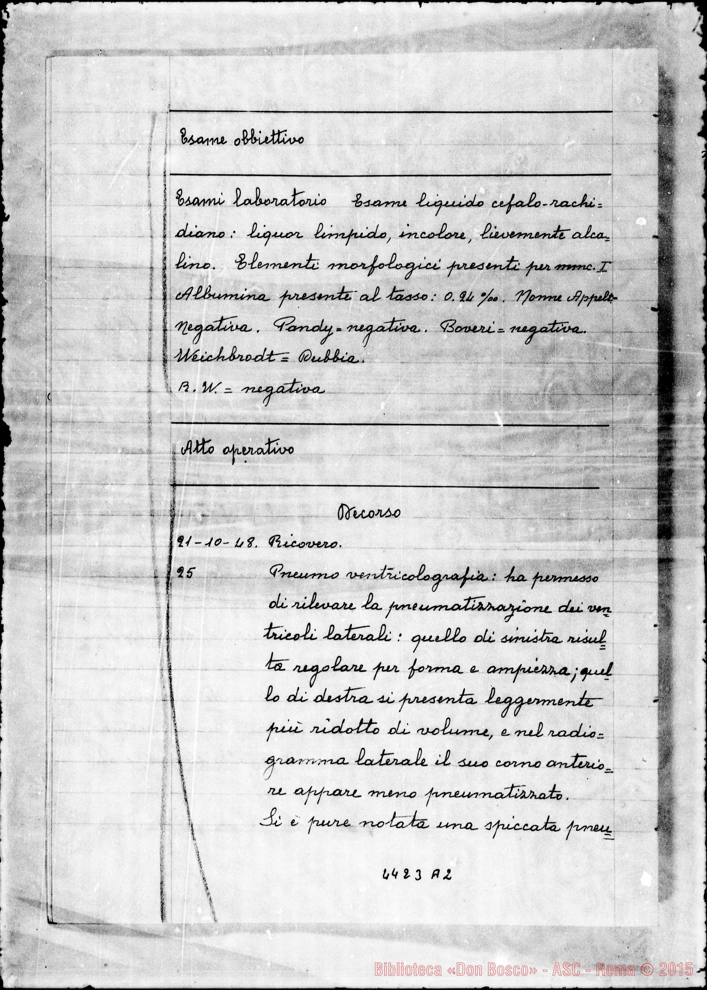Fotogramma A 2 — In Curiis Ferrariensis E Taurinensis super miraculo (1957)