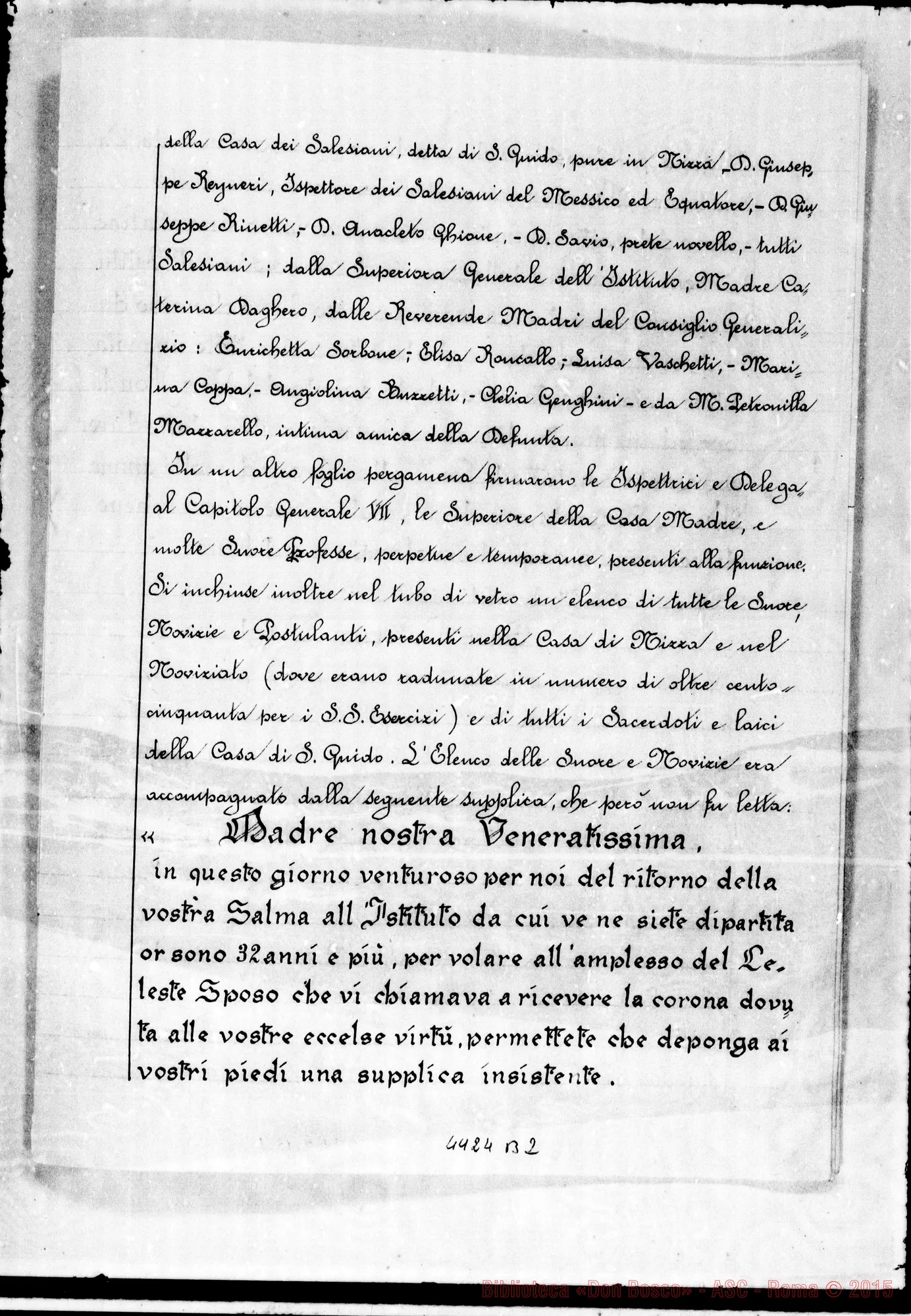 Fotogramma B 2 — Verbale della traslazione alla Chiesa delle Suore di Nizza Monferrato, 23-09-1913