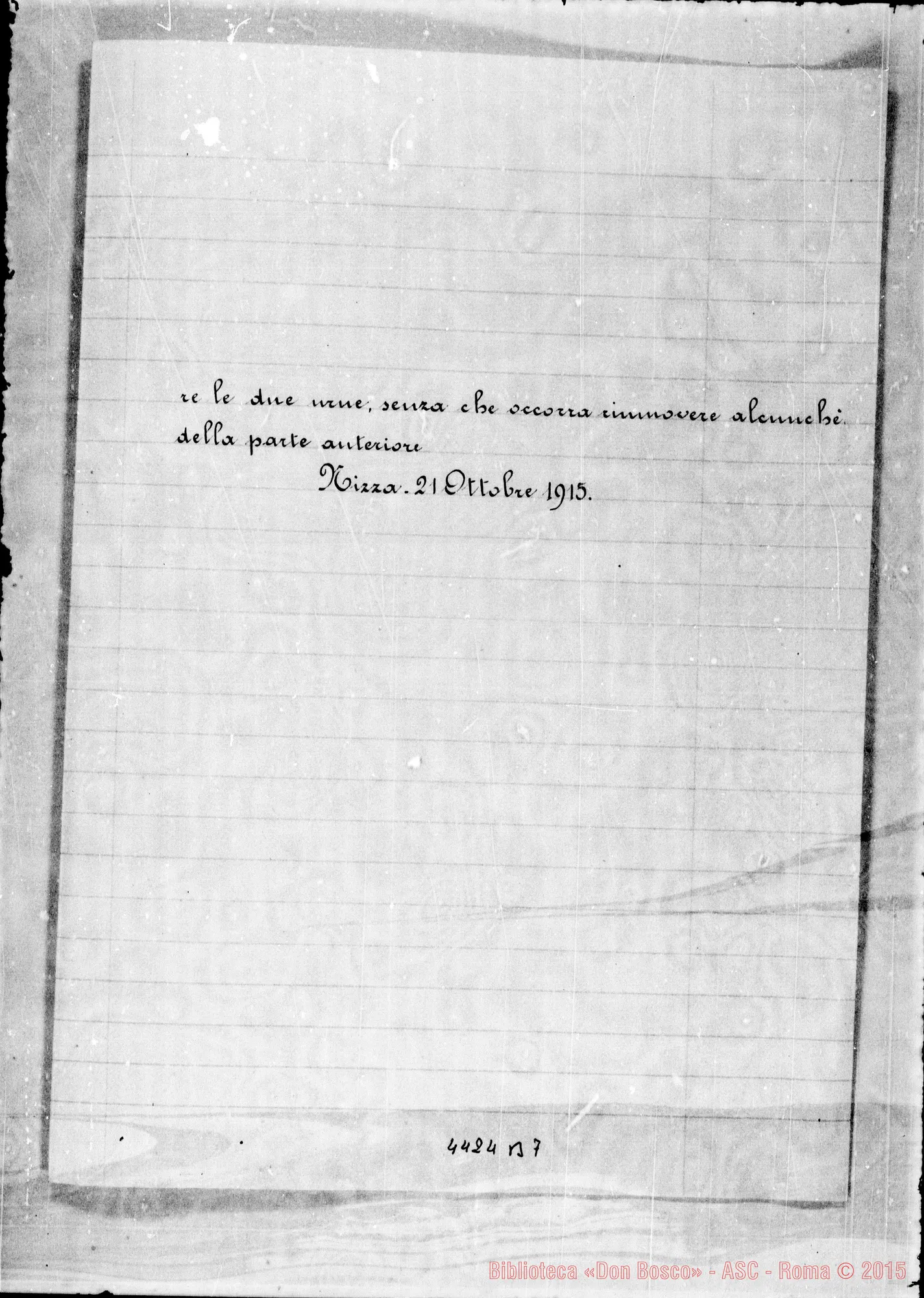 Fotogramma B 7 — Appendice al verbale. Nizza Monferrato, 21-10-1915