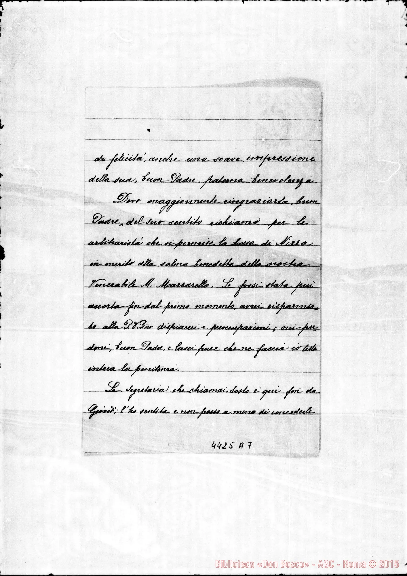 Fotogramma A 7 — Madre Luisa Vaschetti-Don Ricaldone. Torino, 25-07-1937