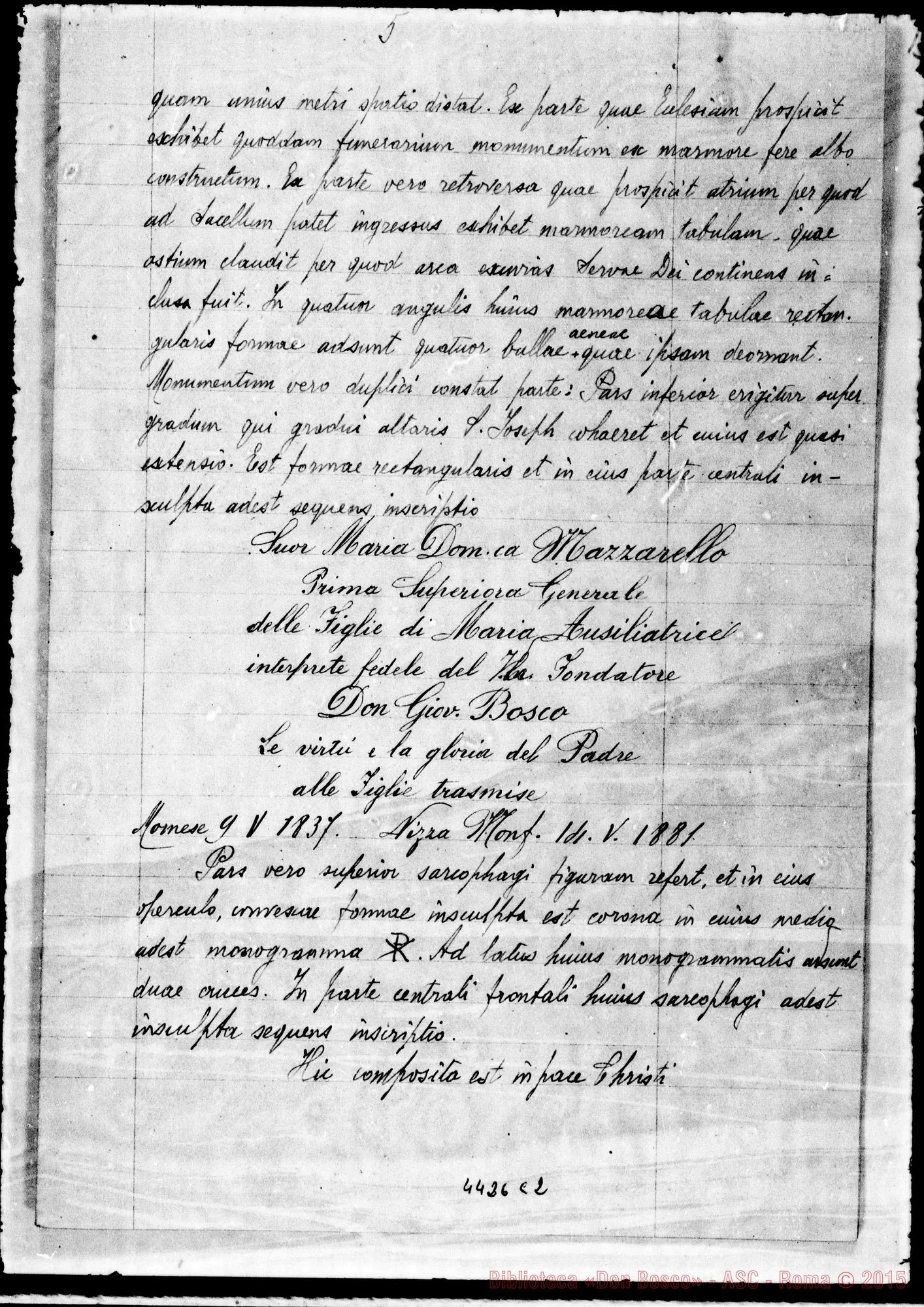 Fotogramma C 2 — Documenti relativi alla traslazione della salma A Torino