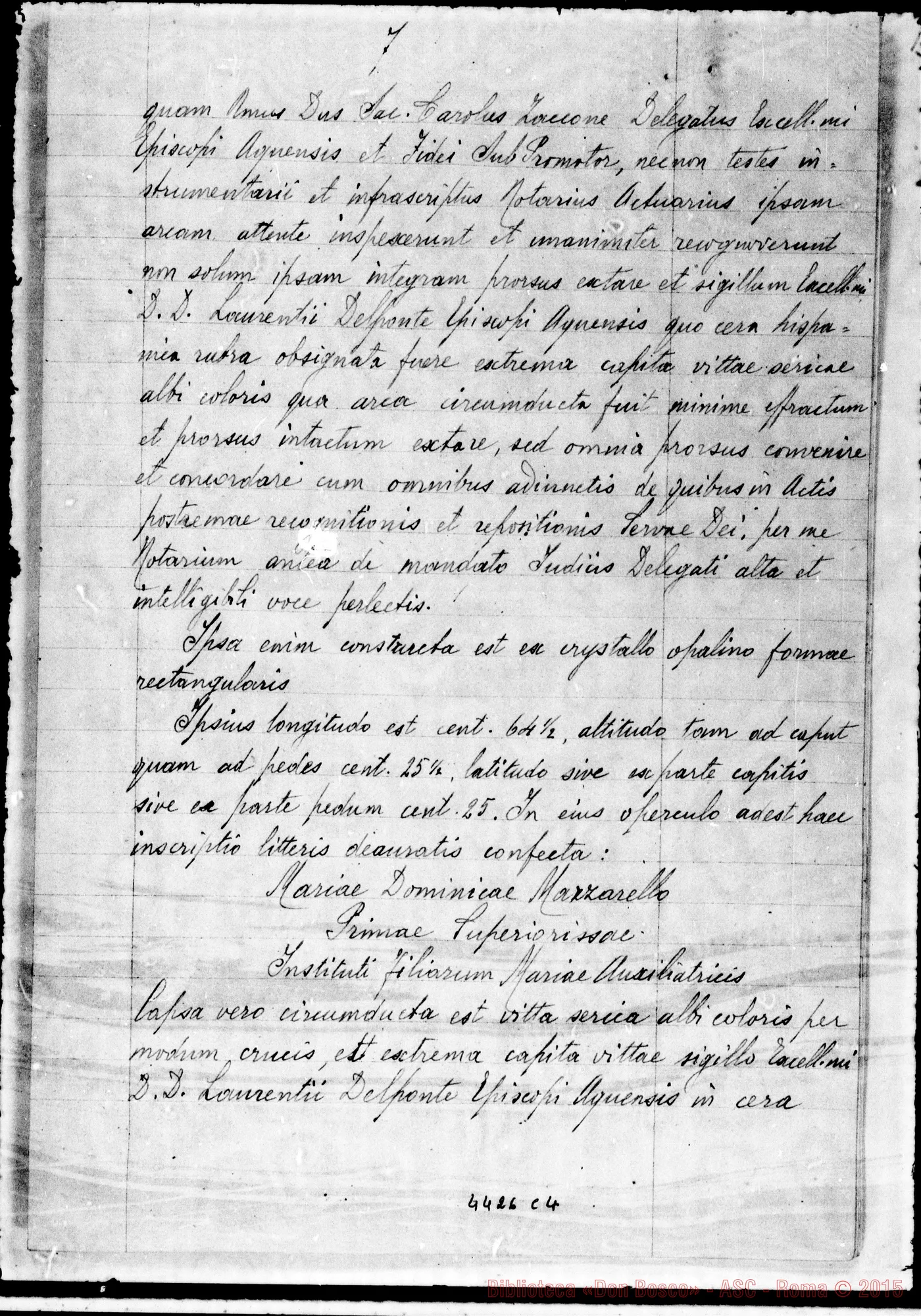 Fotogramma C 4 — Documenti relativi alla traslazione della salma A Torino