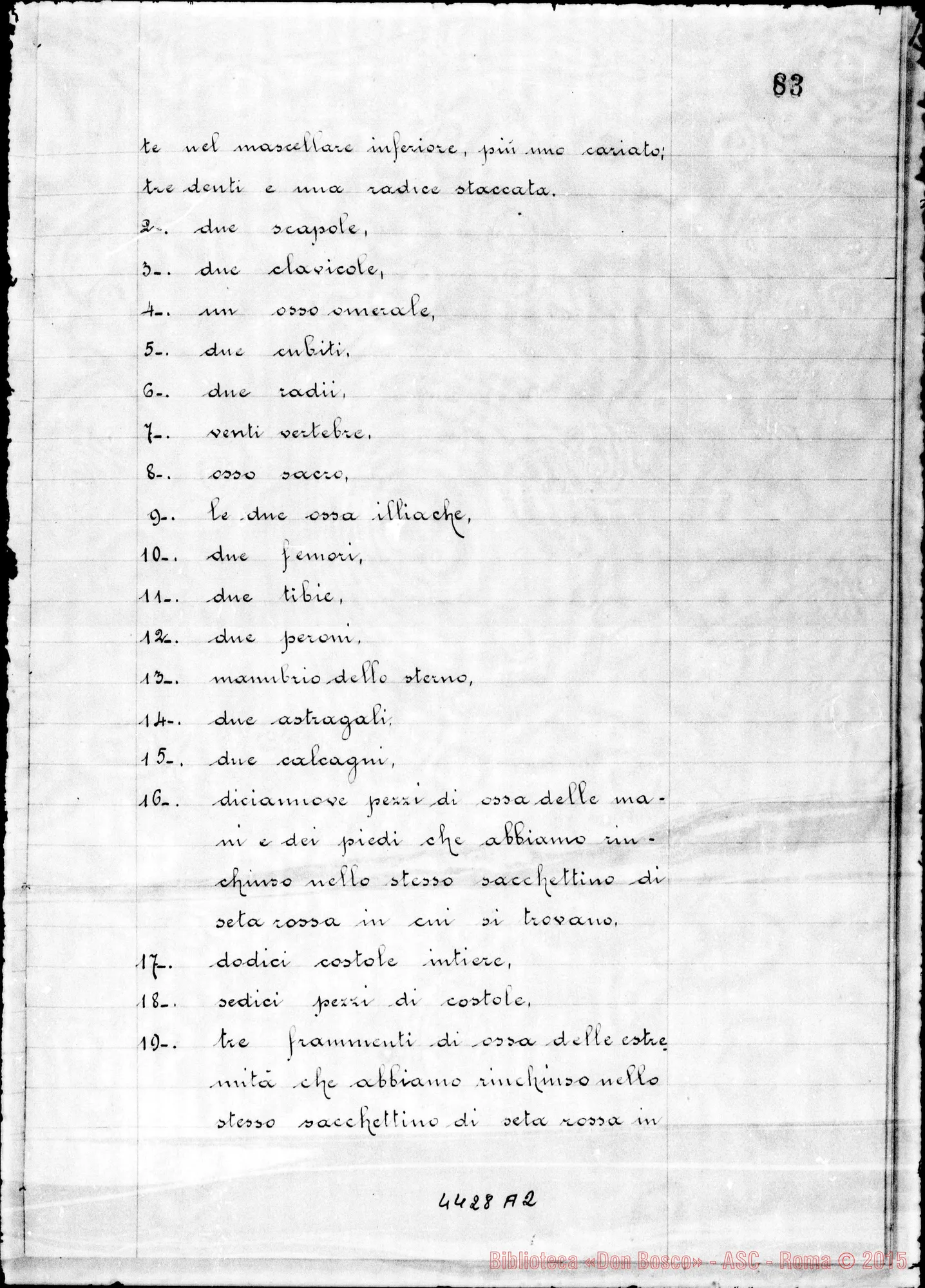 Fotogramma A 2 — Aquen: Beatificationis et Canonizationis Ven. Servae Dei Mariae Dominicae Mazzarello.