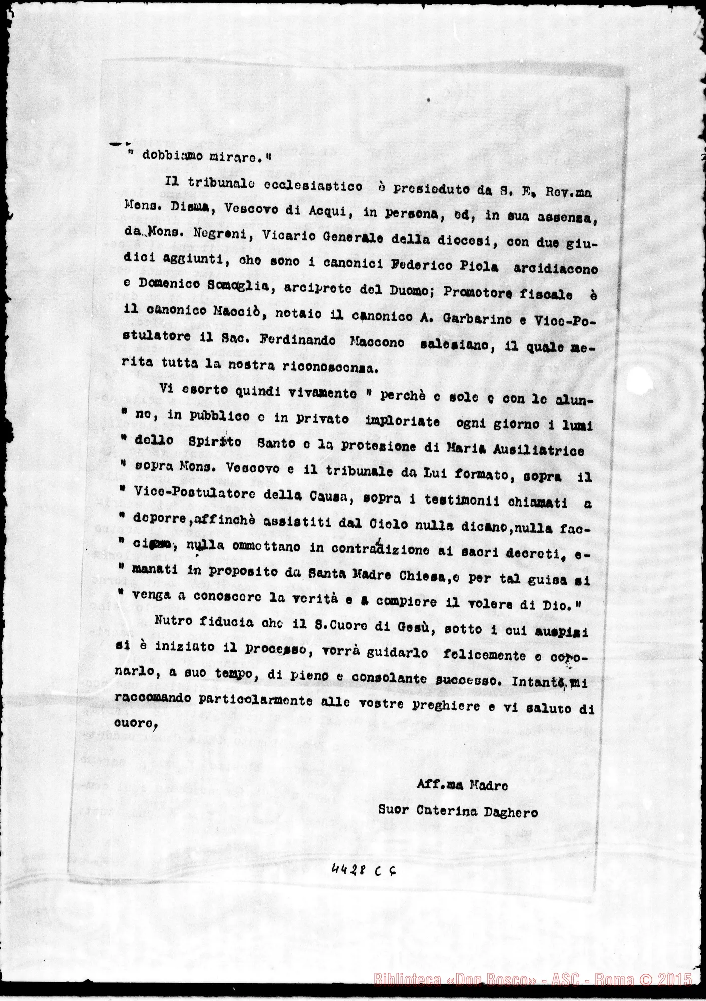 Fotogramma C 6 — Madre Daghero-Sorelle. Nizza Monf., 24-06-1911. Inizio del Processo