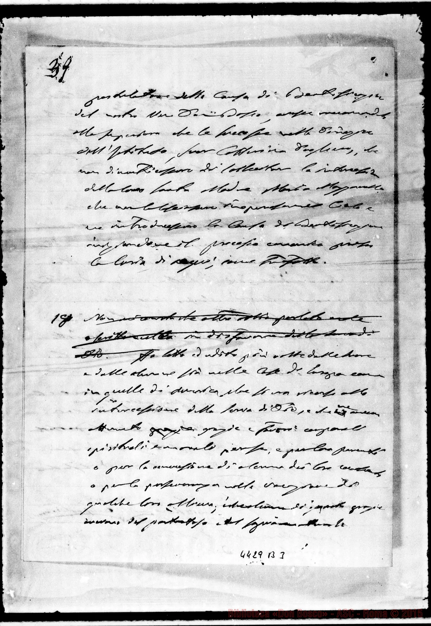 Fotogramma B 3 — Don Filippo Rinaldi: lettera postulatoria al Beatissimo Padre. 1923