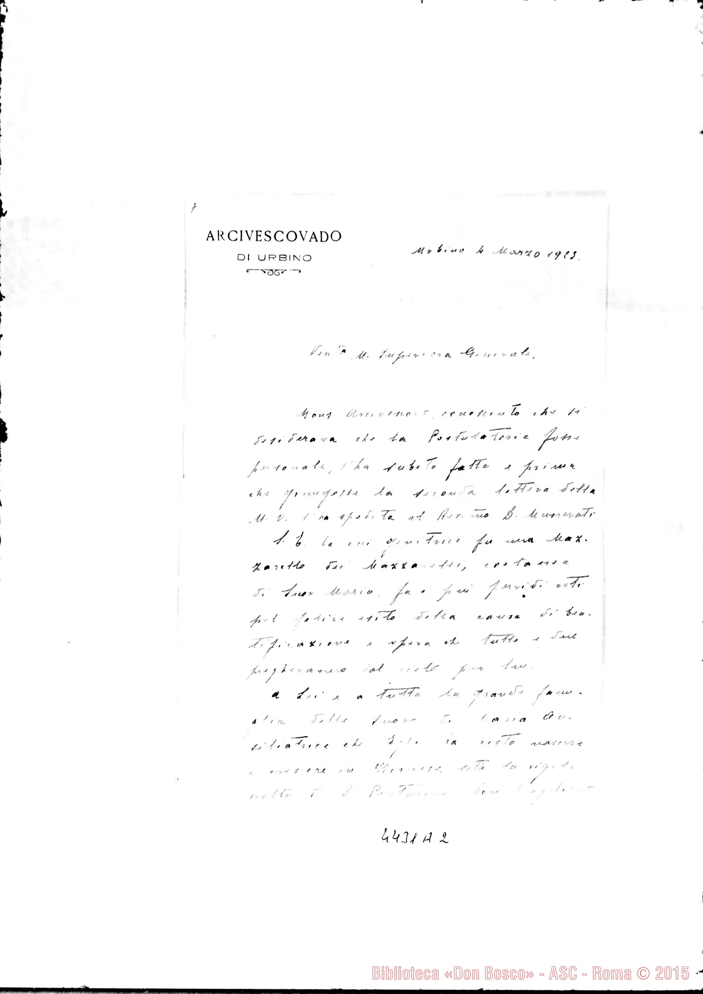 Fotogramma A 2 — Ghio Giacomo, arciv. di Urbino