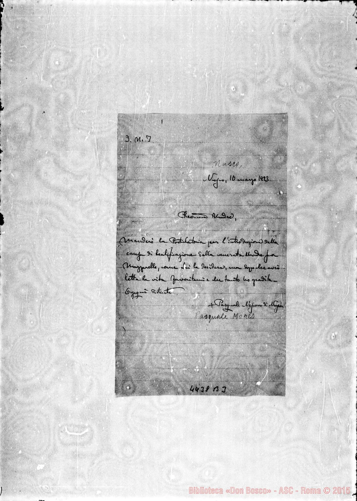 Fotogramma B 3 — Mores Pasquale, vesc. di Nusco