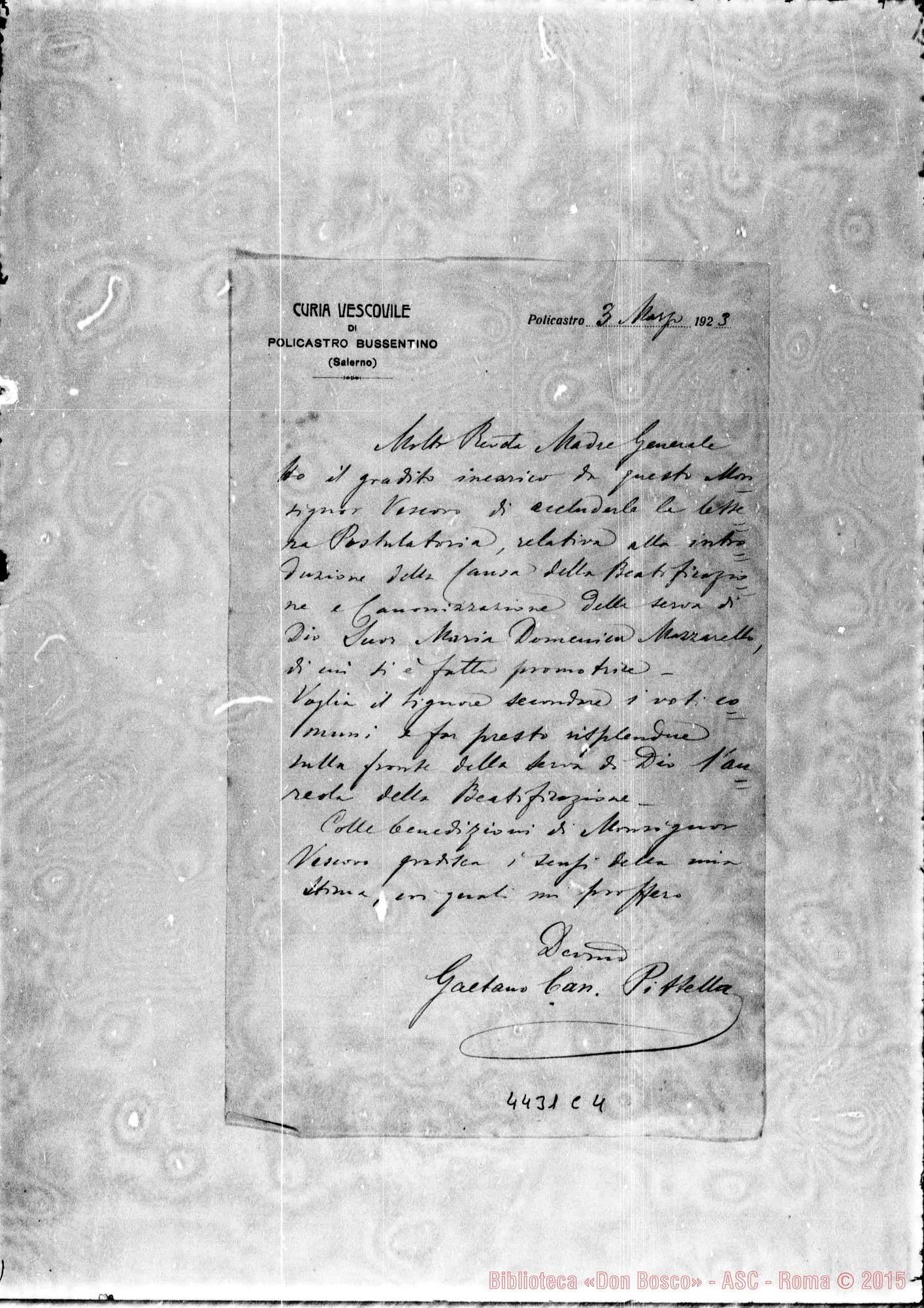 Fotogramma C 4 — Pittella Gaetano, canonico