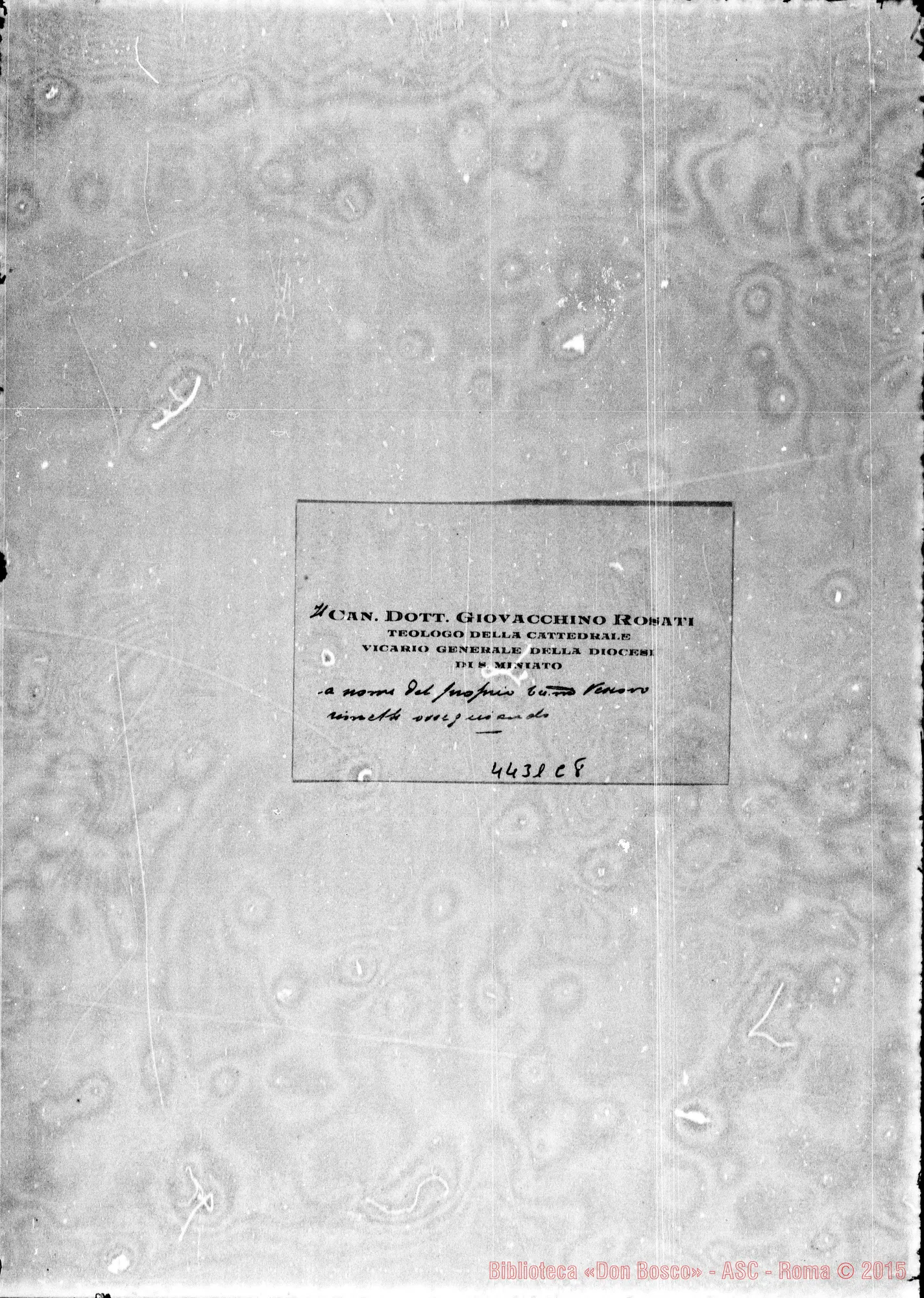Fotogramma C 8 — Rosati Gioacchino, canonico