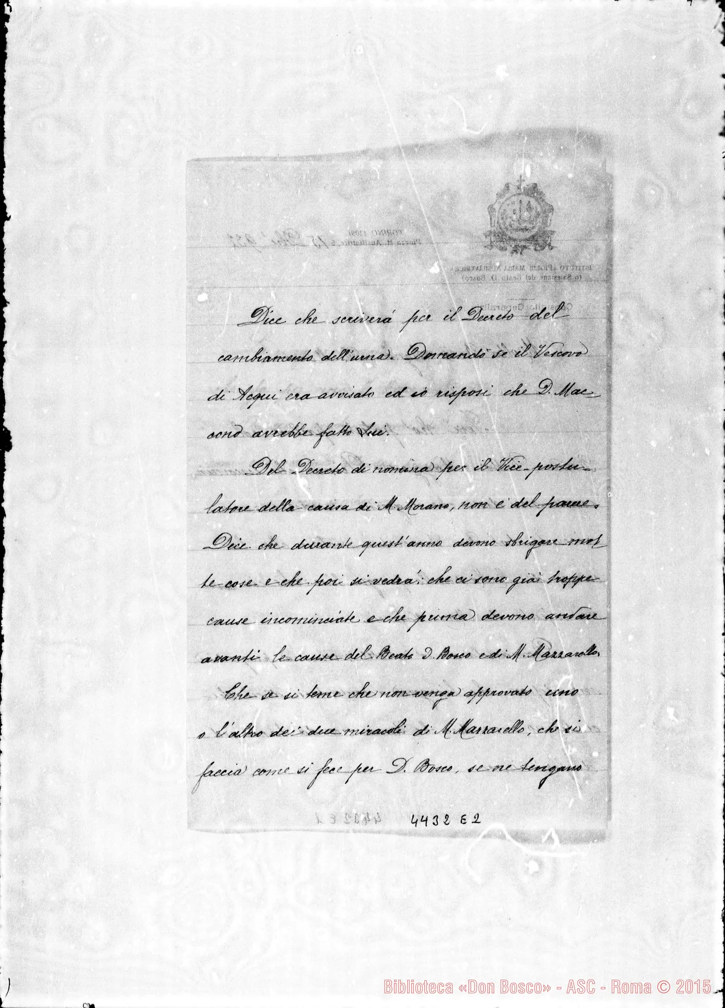 Fotogramma E 2 — Vaschetti Madre Luisa-Don Maccono. Torino, 15-12-1932