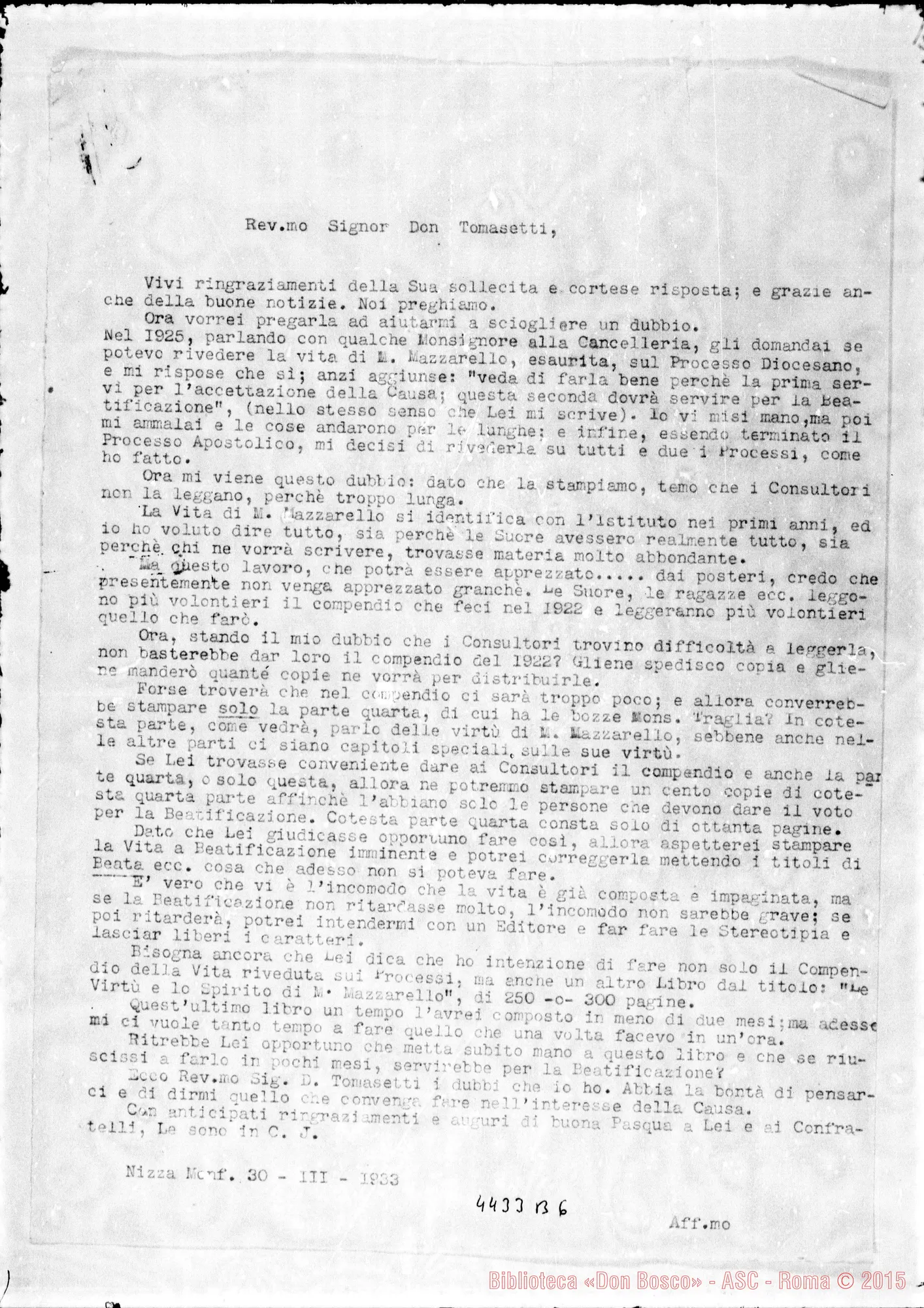 Fotogramma B 6 — Don Maccono-Don Tomasetti. Nizza Monf., 30-03-1933
