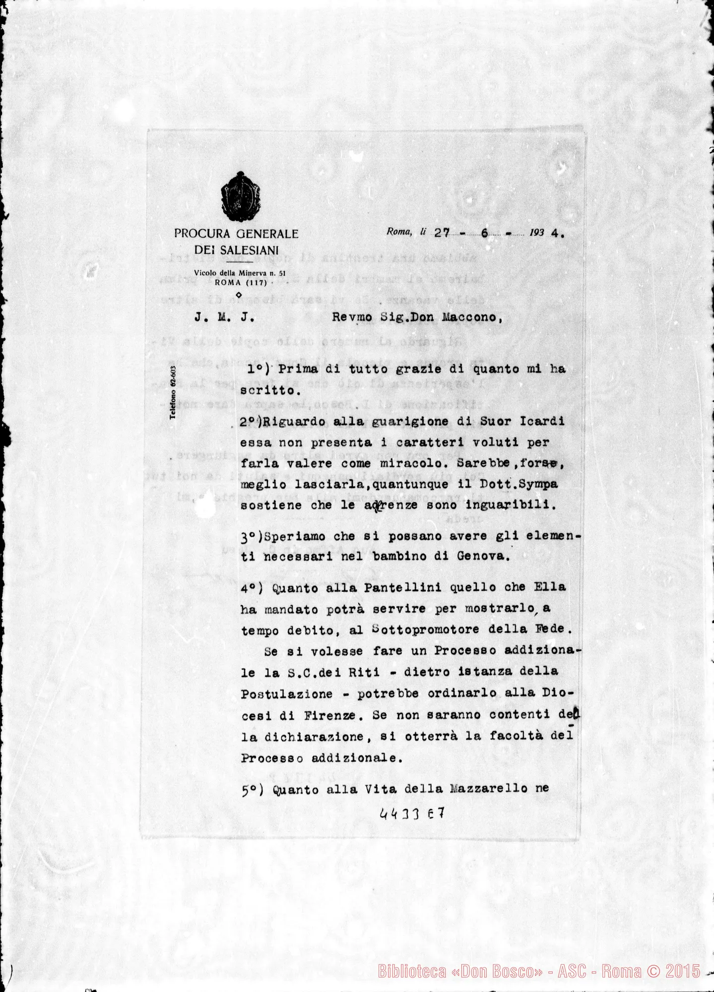 Fotogramma E 7 — Don Tomasetti-Don Maccono. Roma, 27-06-1934