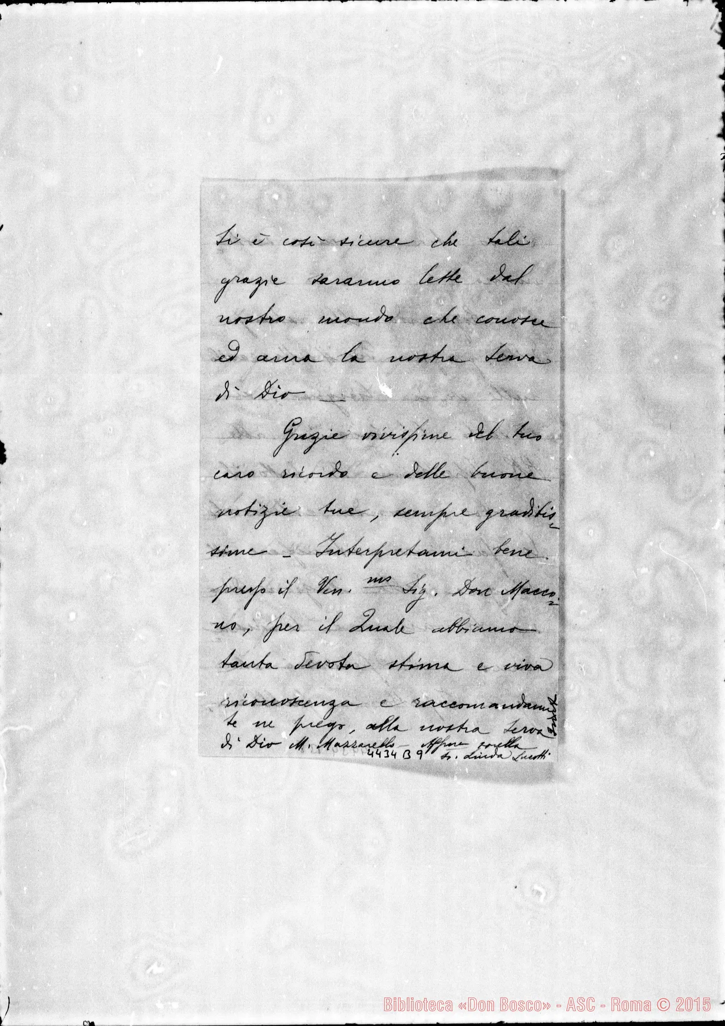 Fotogramma B 9 — Madre Linda Lucotti-Suor Ardissone. Torino, 17-10-1934