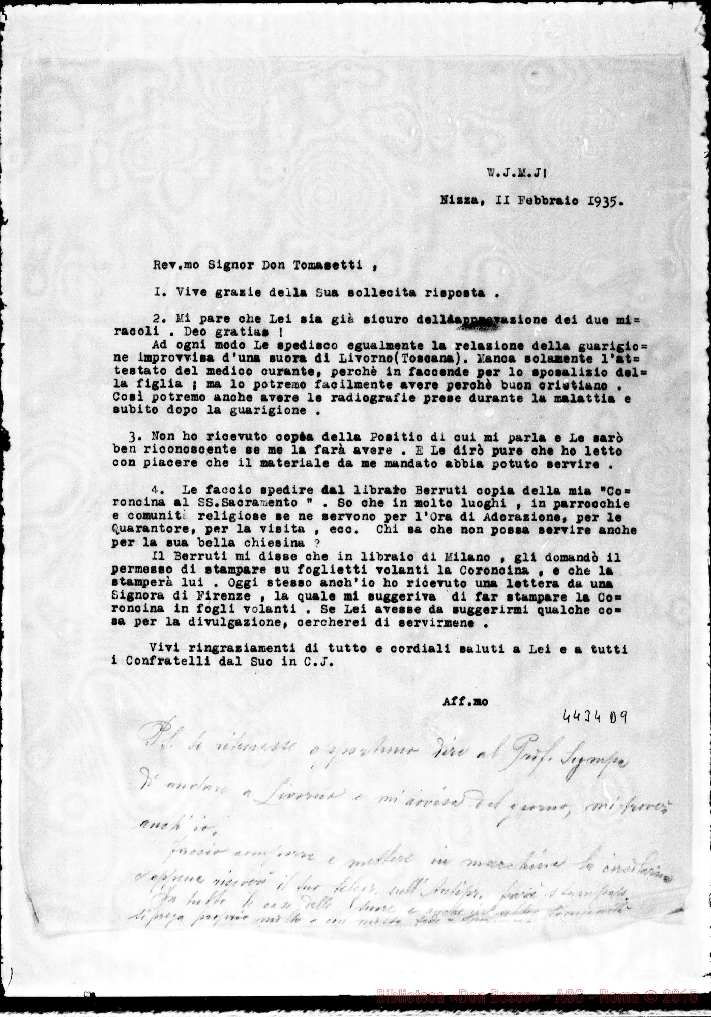 Fotogramma D 9 — Don Maccono-Don Tomasetti. Nizza Monf., 11-02-1935
