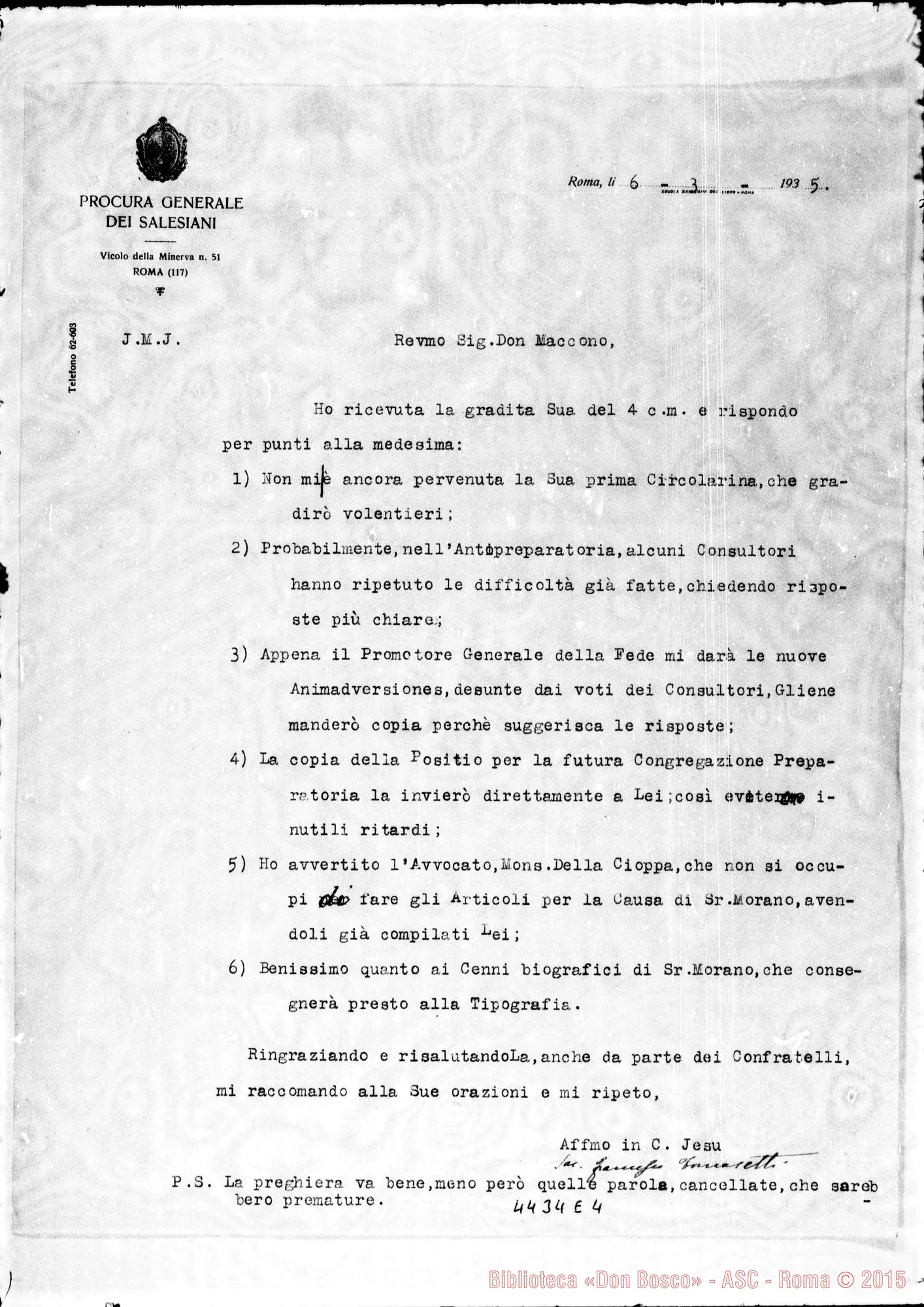 Fotogramma E 4 — Don Tomasetti-Don Maccono. Roma, 6-03-1935