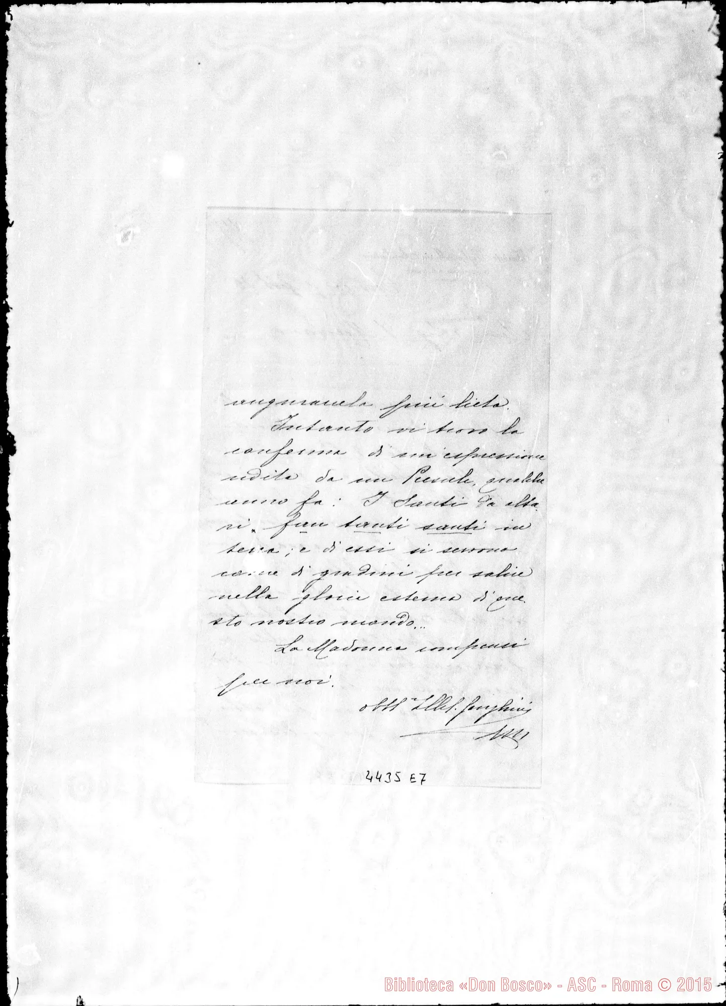 Fotogramma E 7 — Madre Clelia Genghini-Don Maccono. Torino, 9-02-1936