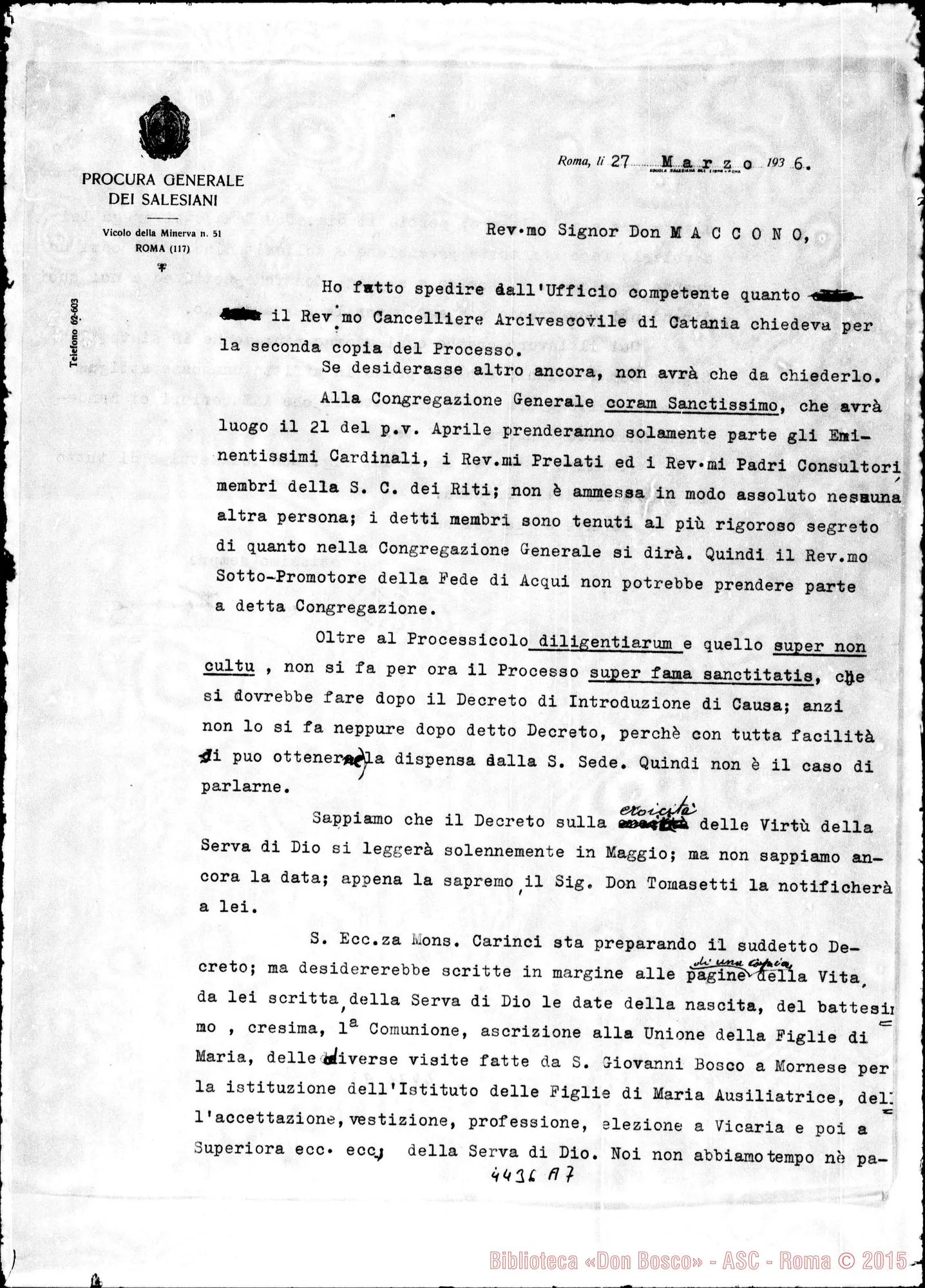Fotogramma A 7 — Don Tomasetti-Don Maccono. Roma, 27-03-1936