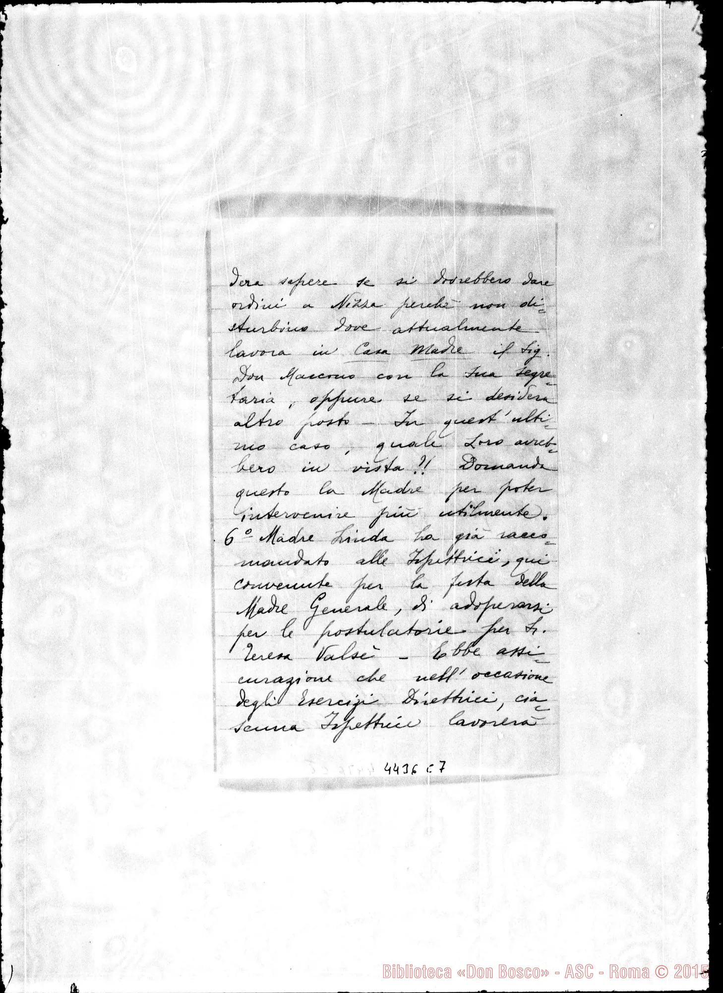 Fotogramma C 7 — Madre Linda Lucotti-Suor Ardissone. Torino, 27-06-1936