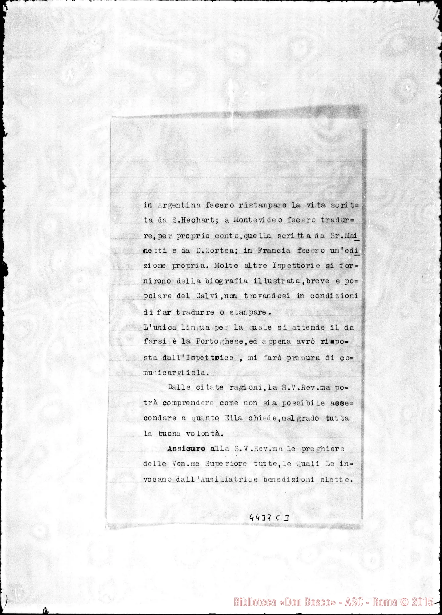 Fotogramma C 3 — Suor Maddalena G. Promis-Don Maccono. Torino, 25-05-1939