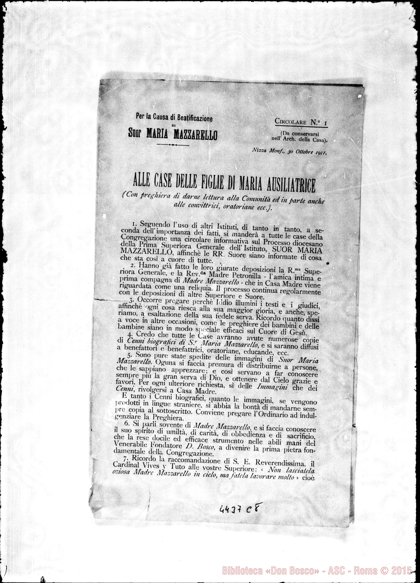 Fotogramma C 8 — Dal 30 ottobre 1911 fino al 24 luglio 1937