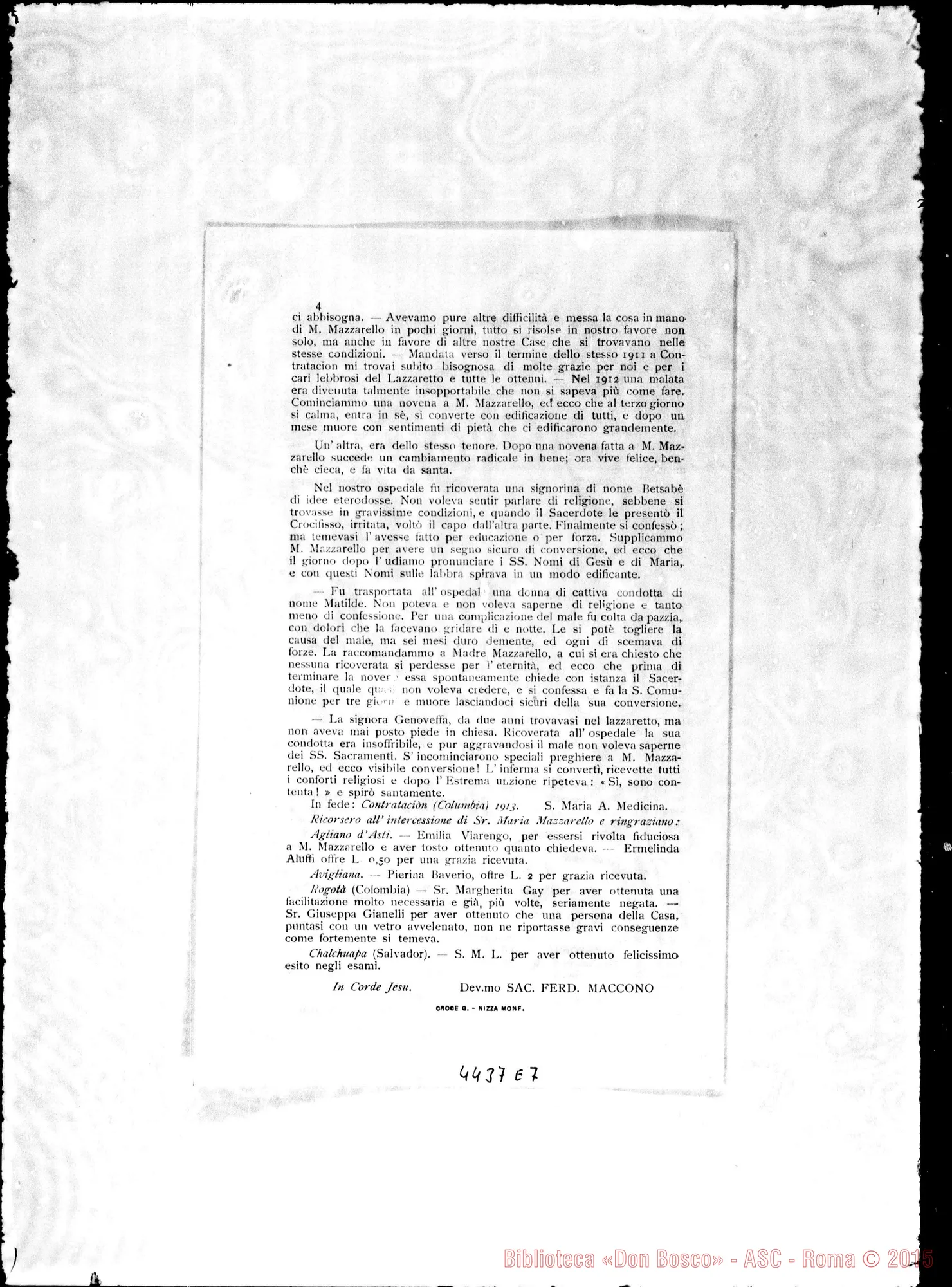 Fotogramma E 7 — Dal 30 ottobre 1911 fino al 24 luglio 1937