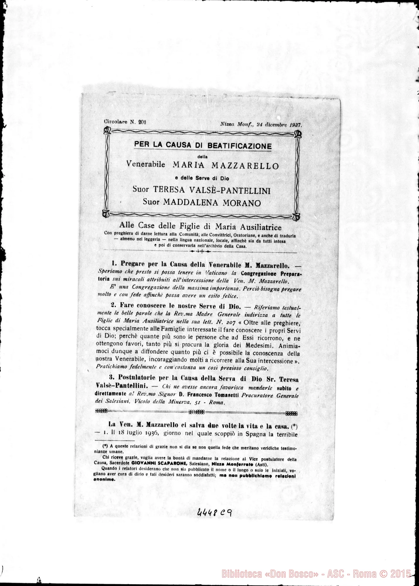 Fotogramma C 9 — Dal 24 settembre 1937 fino al settembre 1949