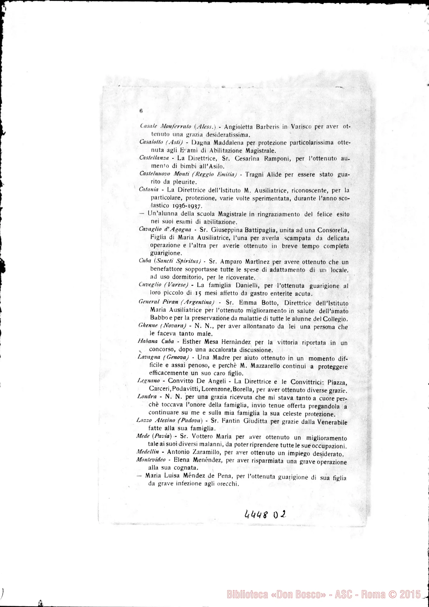 Fotogramma D 2 — Dal 24 settembre 1937 fino al settembre 1949