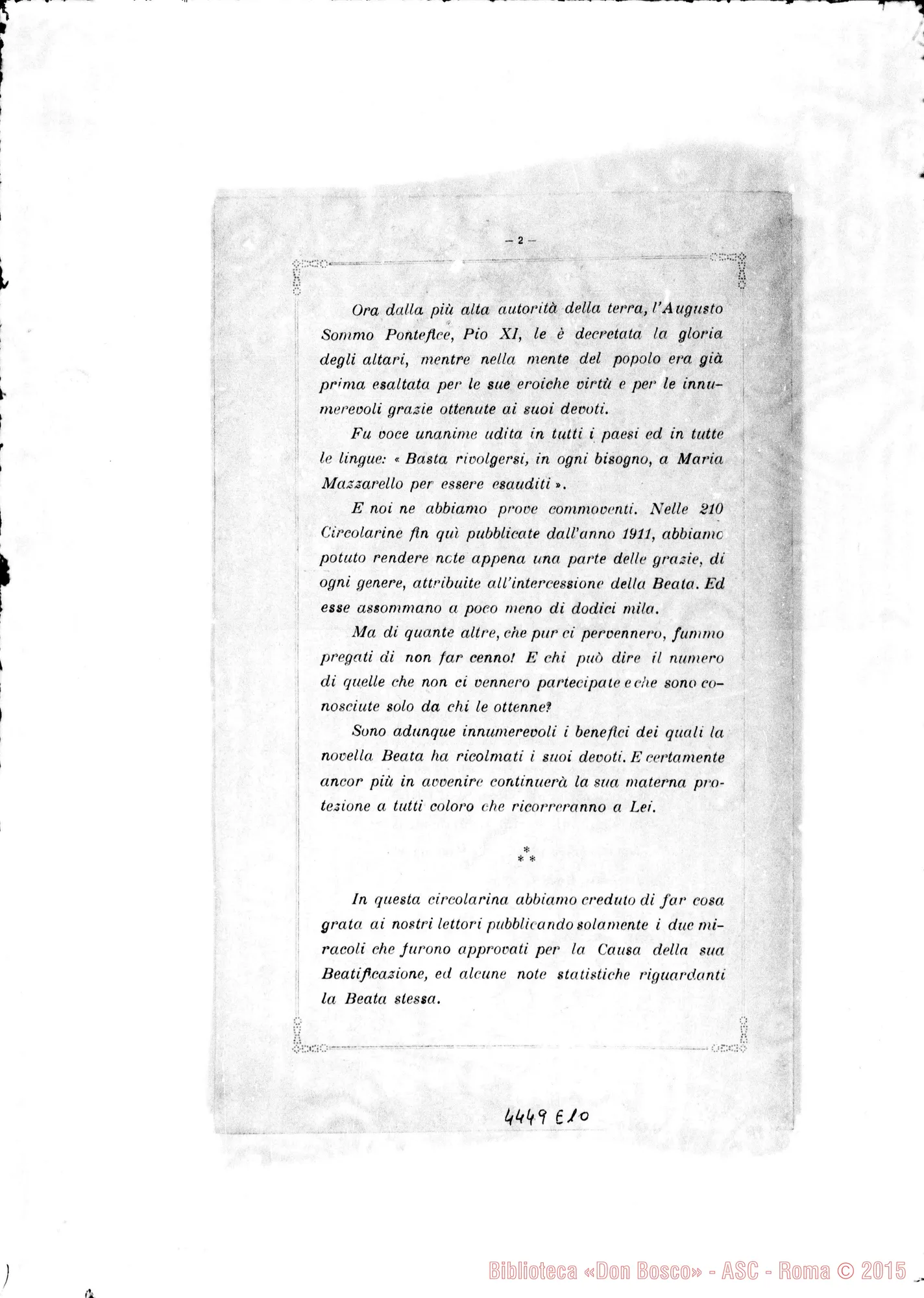 Fotogramma E 10