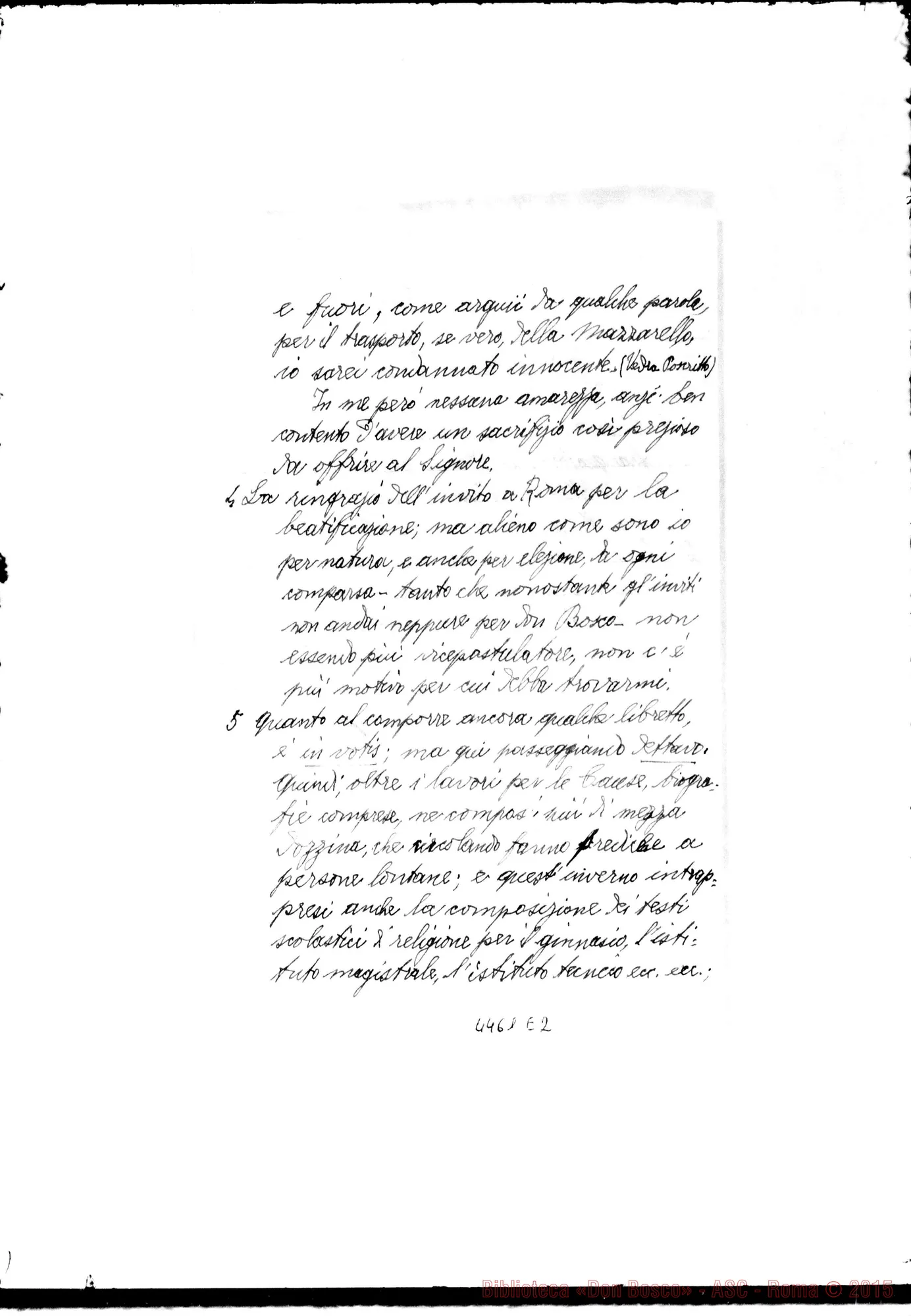 Fotogramma E 2 — Don Maccono-Don Ricaldone. Nizza Monf., 26-07-1937. All. trascrizione con note aggiunte