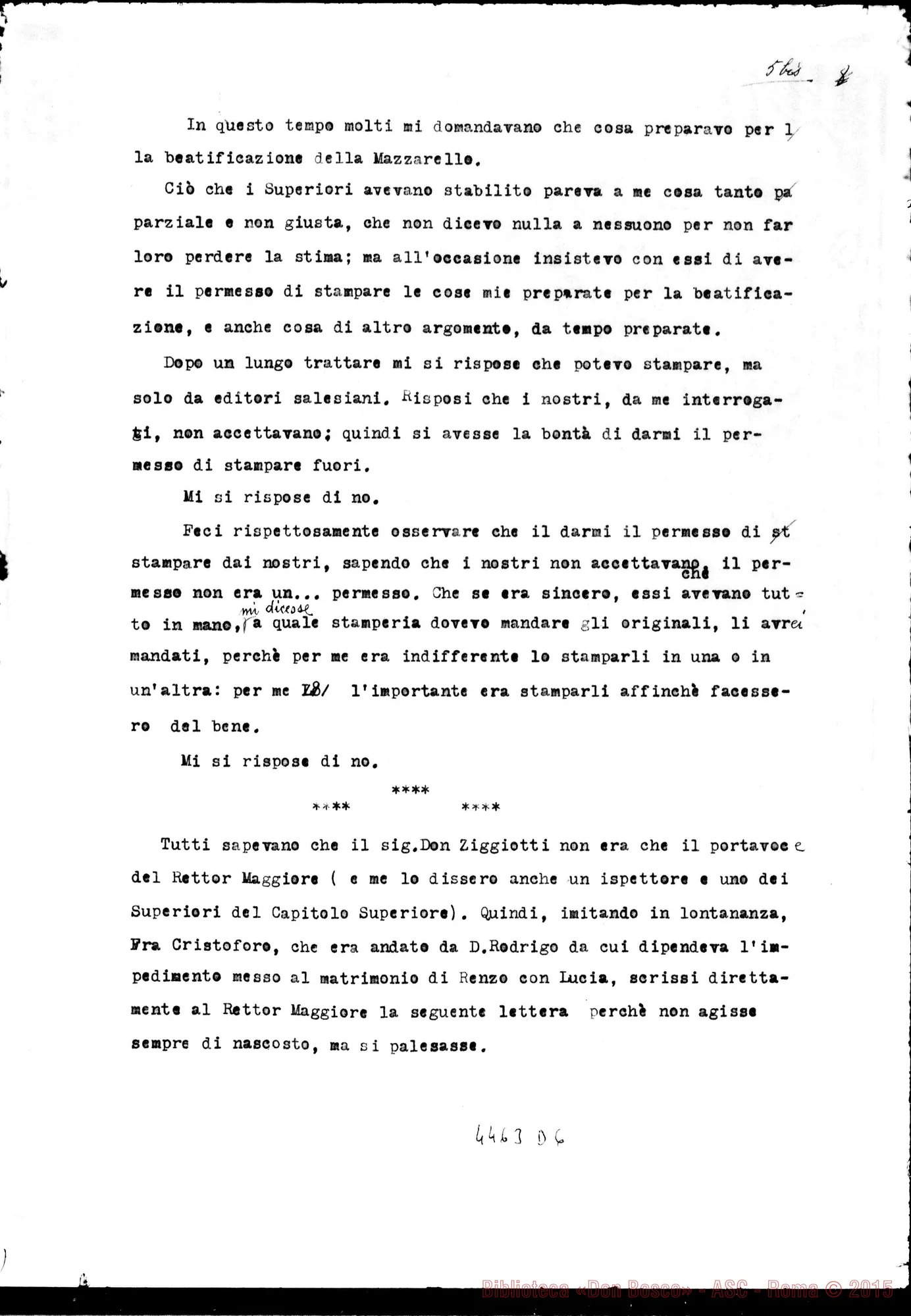 Fotogramma D 6 — DON MACCONO: «Per la Storia». Dt. Appunti per la storia di una Beatificazione