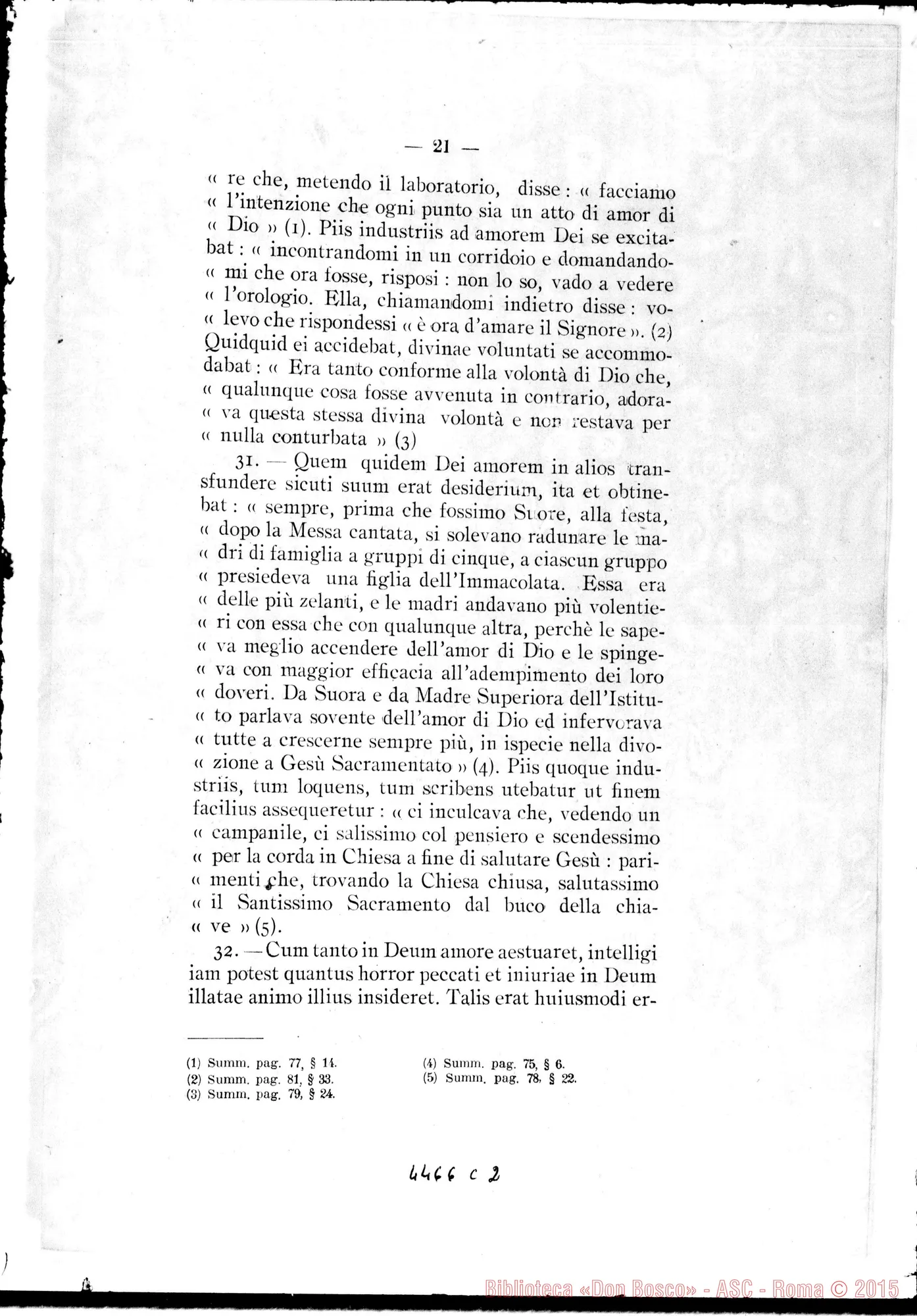 Fotogramma C 2 — De heroica Charitate in Deum