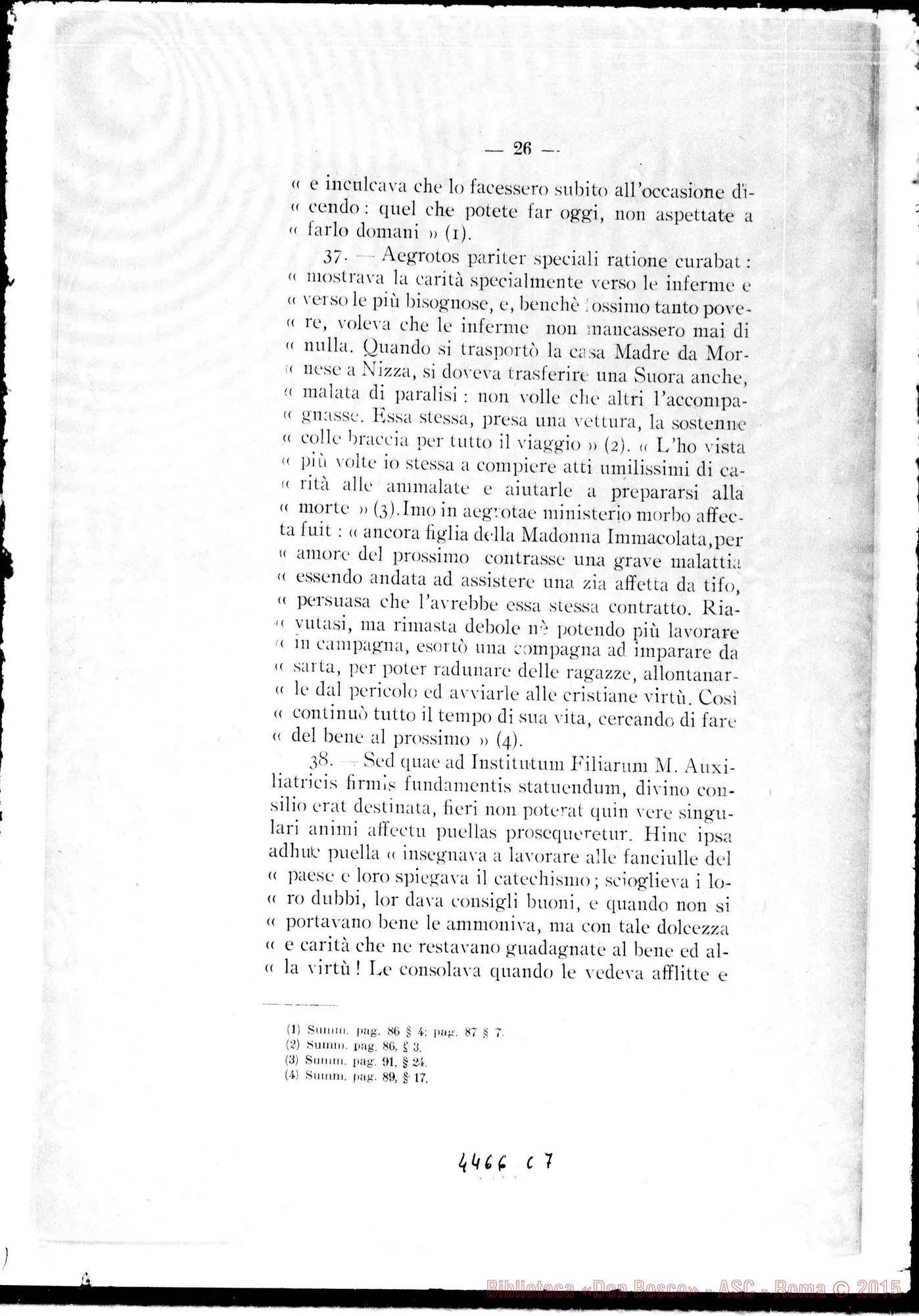 Fotogramma C 7 — De Charitate in proximum