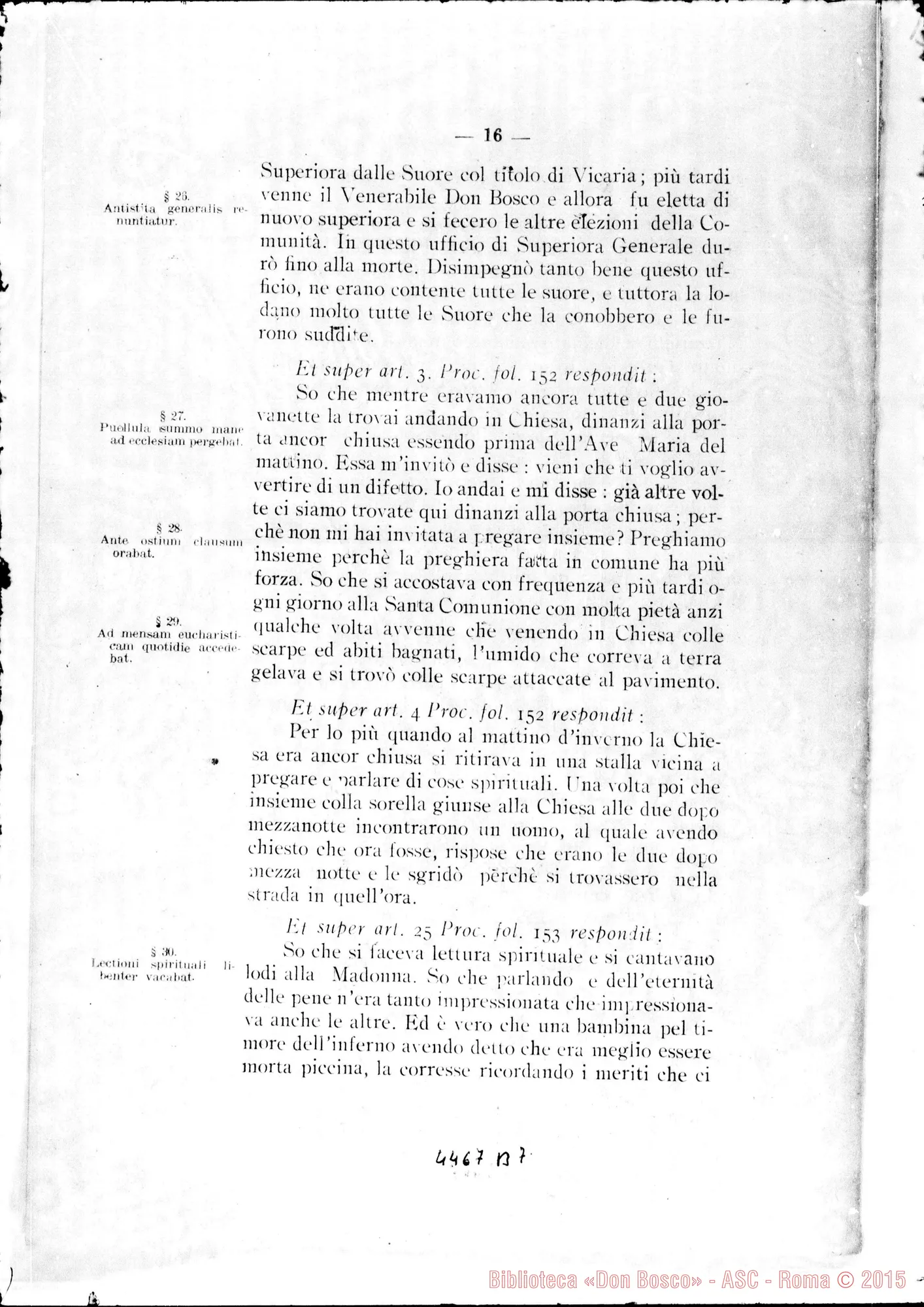 Fotogramma B 7 — Catalogus testium et scientiae singulorum causa. Aprilis, 1922