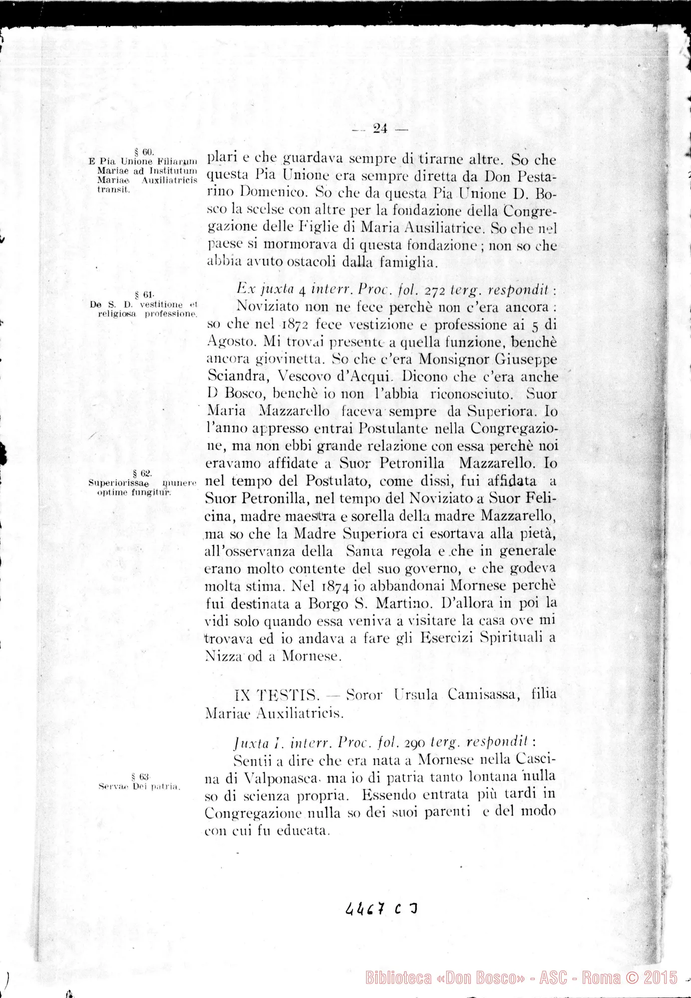 Fotogramma C 3 — Catalogus testium et scientiae singulorum causa. Aprilis, 1922