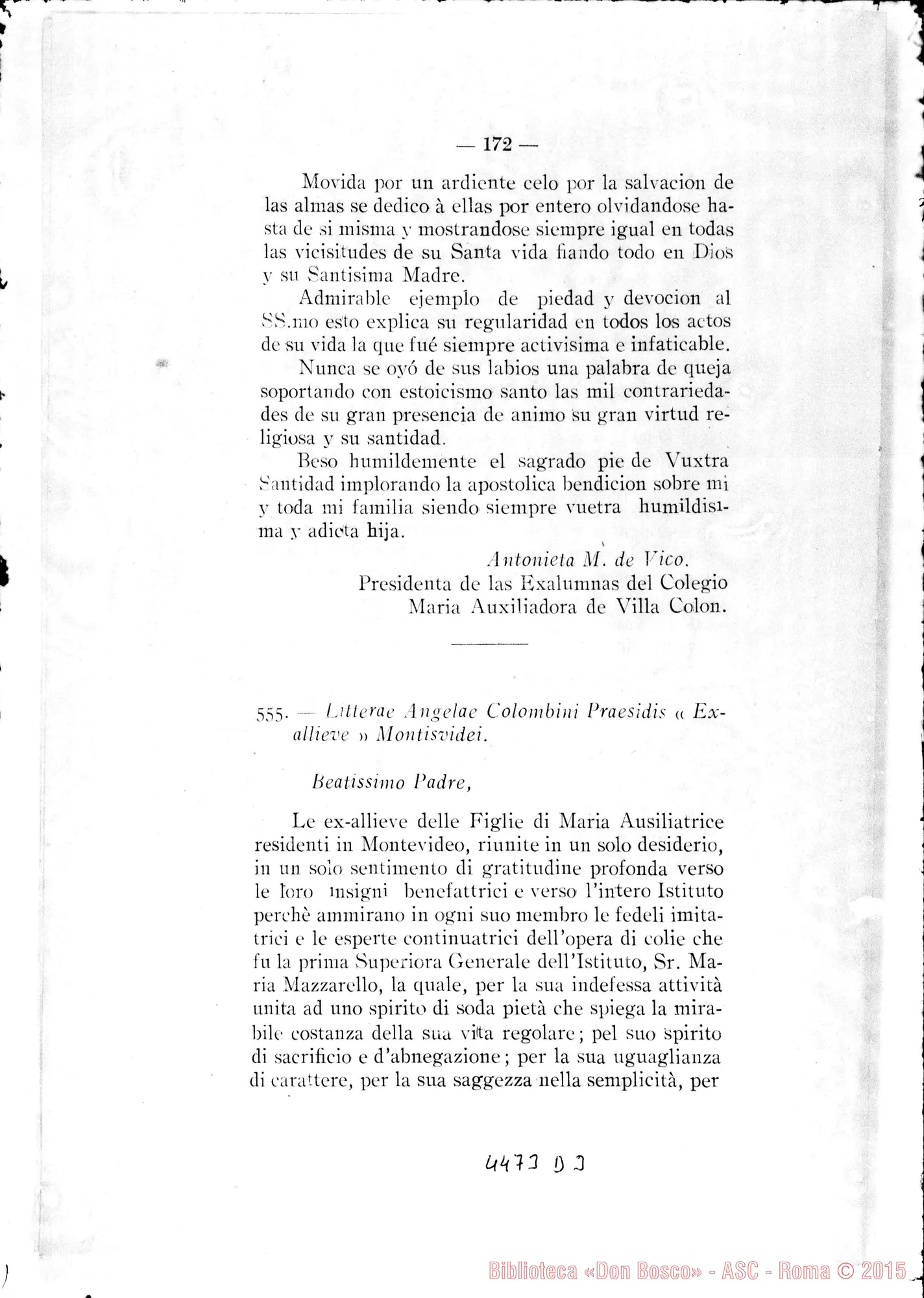 Fotogramma D 3 — Litterae Postulatoriae. 1923